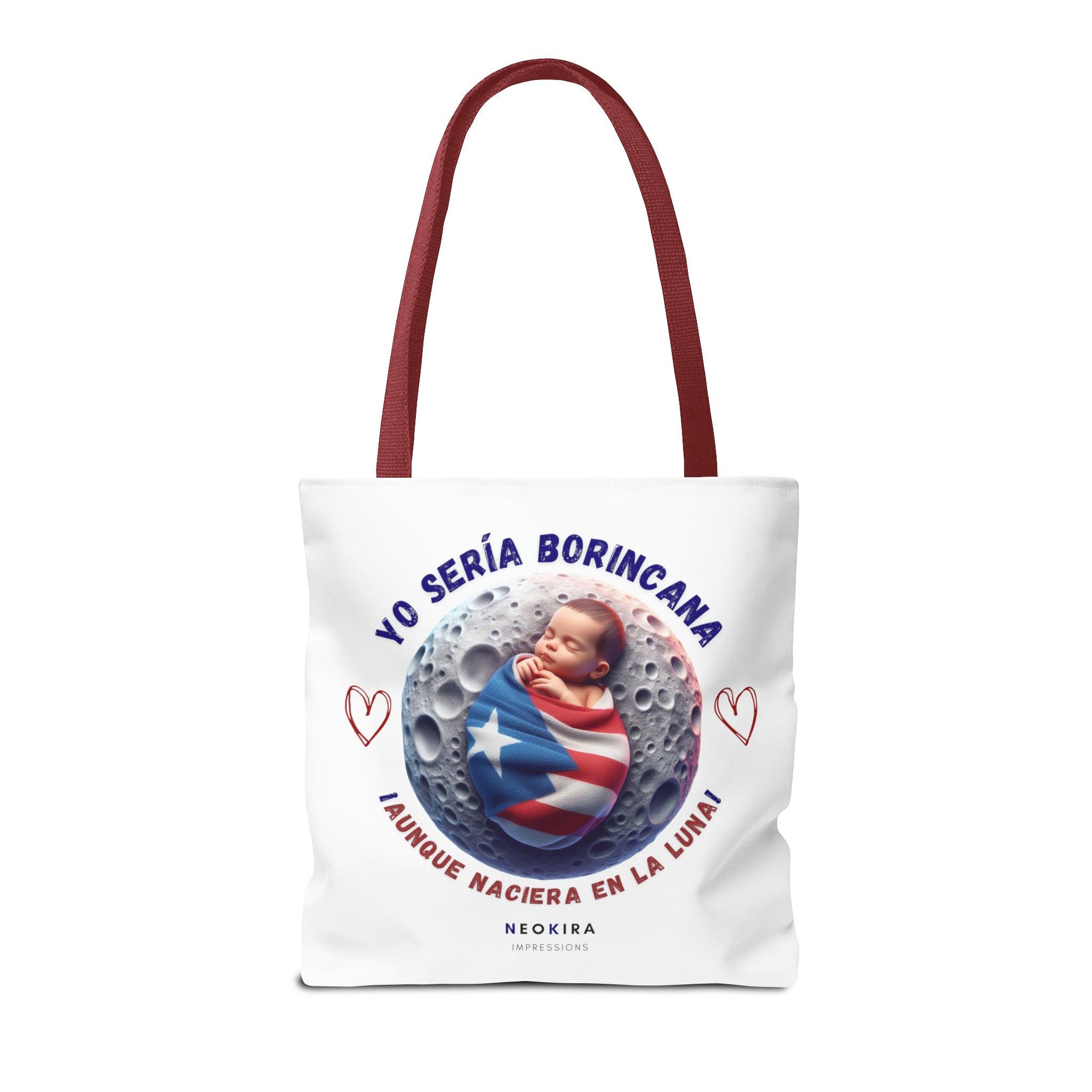 YO SERIA BORINCANA AUNQUE... Tote Bag Tote Bag Printify   