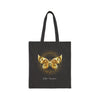 GOLDEN BUTTERFLY Cotton Canvas Tote Bag Tote Bag Printify Black 15" x 16" 