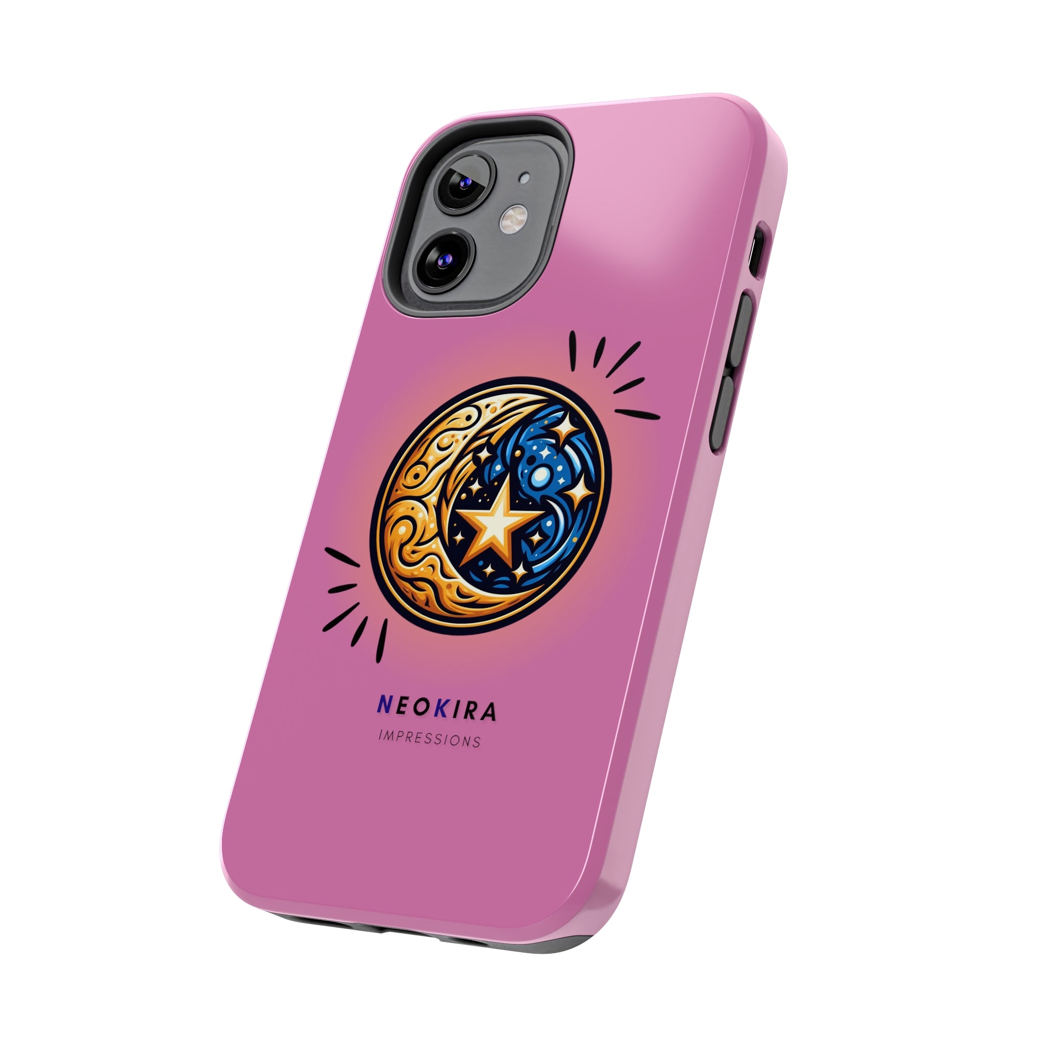 MOON AND STARS (PINK) Tough Phone Cases Phone Case Printify   