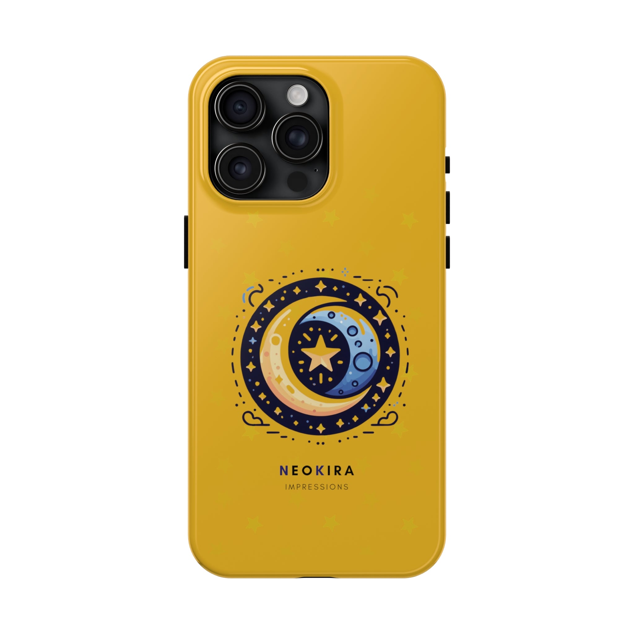 MOON AND STARS (YELLOW) Tough Phone Cases Phone Case Printify   