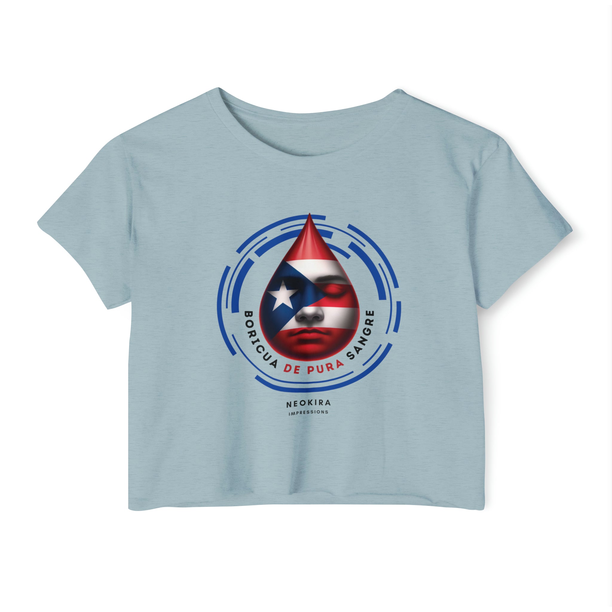 BORICUA DE PURA SANGRE Women's Festival Crop Top - NeoKira Unlimited