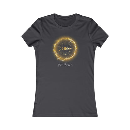 MOON PHASES Women's Favorite Tee T-Shirt Printify S Dark Grey 