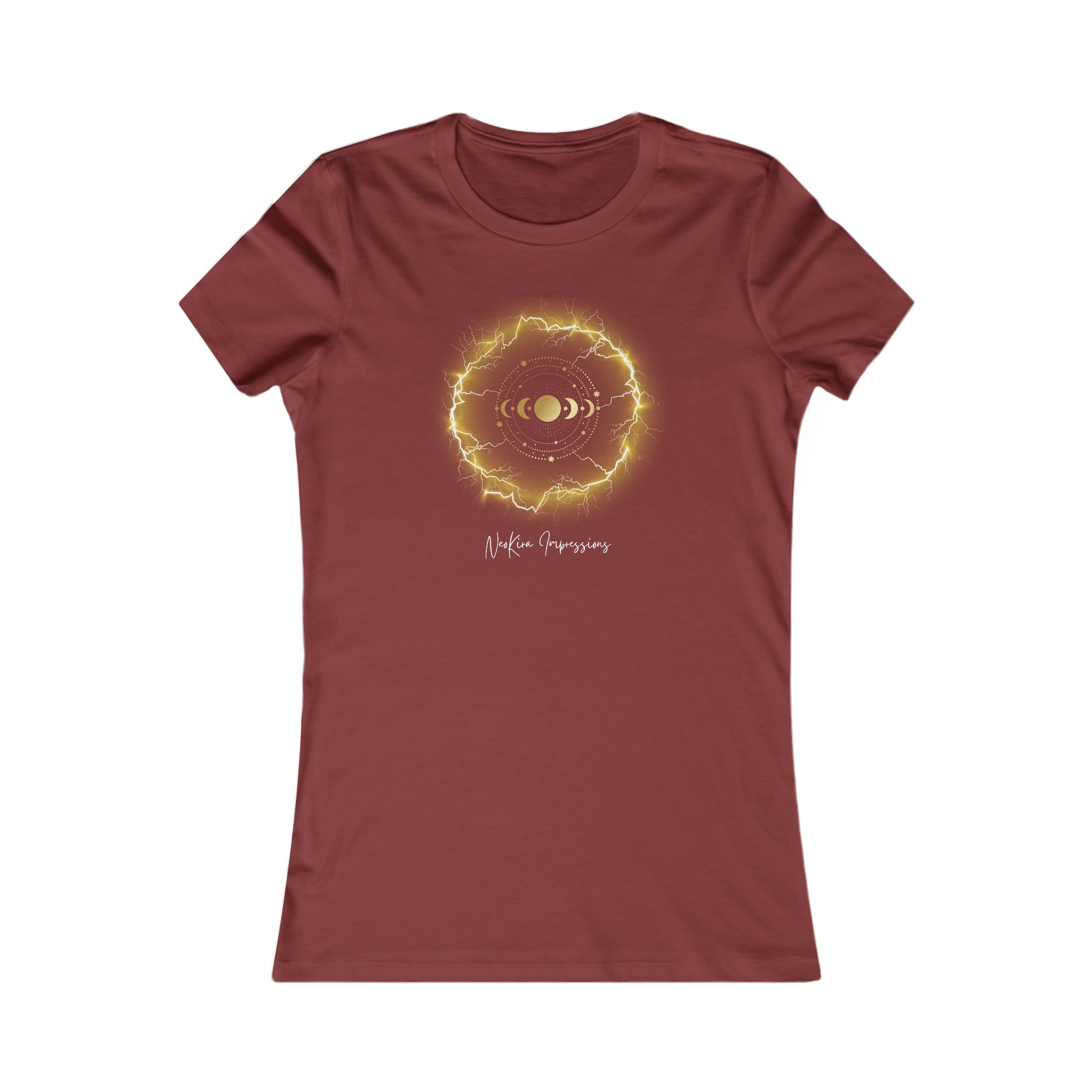 MOON PHASES Women's Favorite Tee T-Shirt Printify S Cardinal 