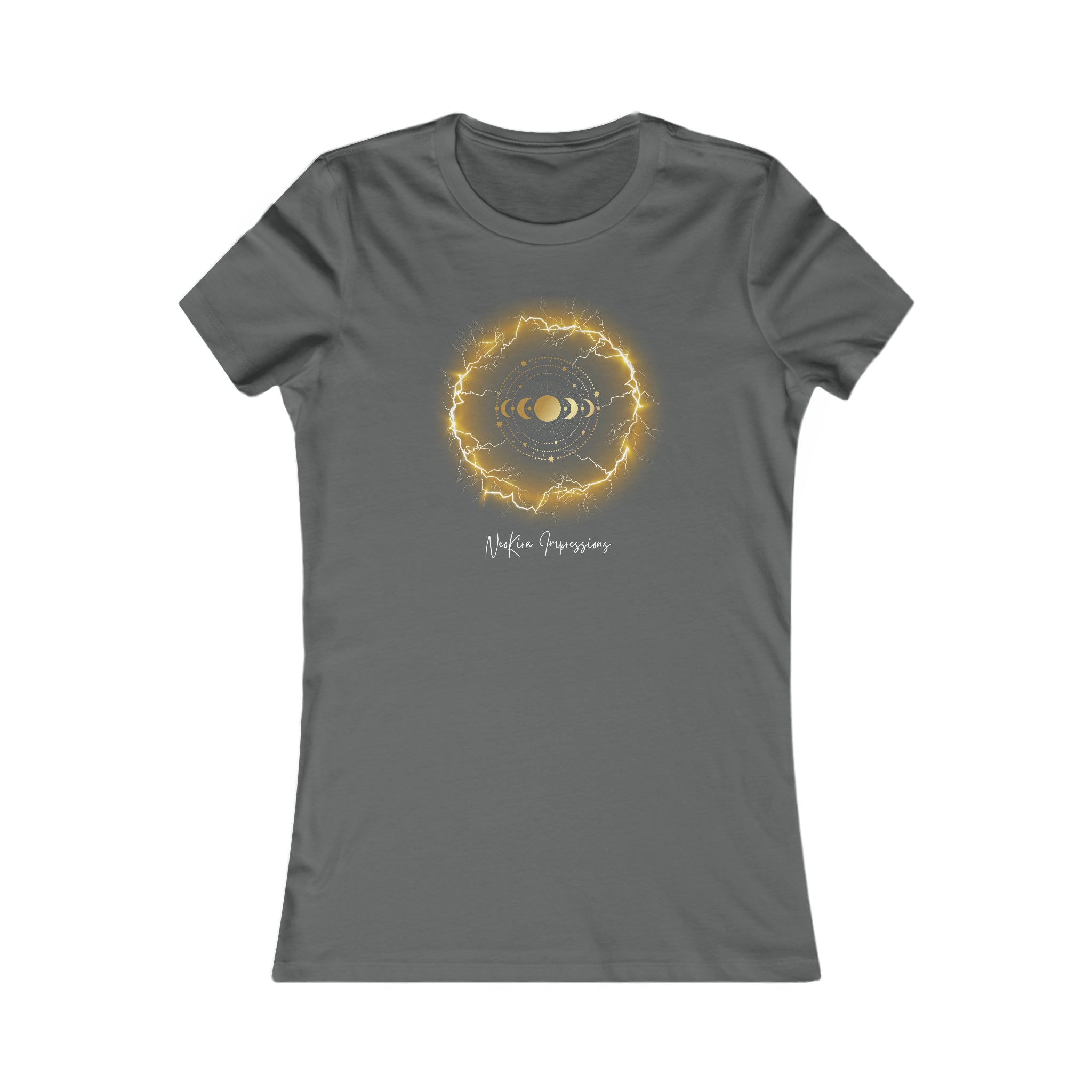 MOON PHASES Women's Favorite Tee T-Shirt Printify S Asphalt 