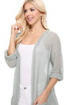 See Through Stitch Sweater Long Cardigan Cardigan Mak Jade SM 