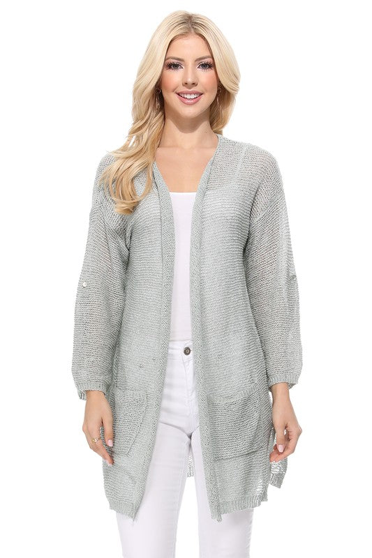 See Through Stitch Sweater Long Cardigan - NeoKira Unlimited