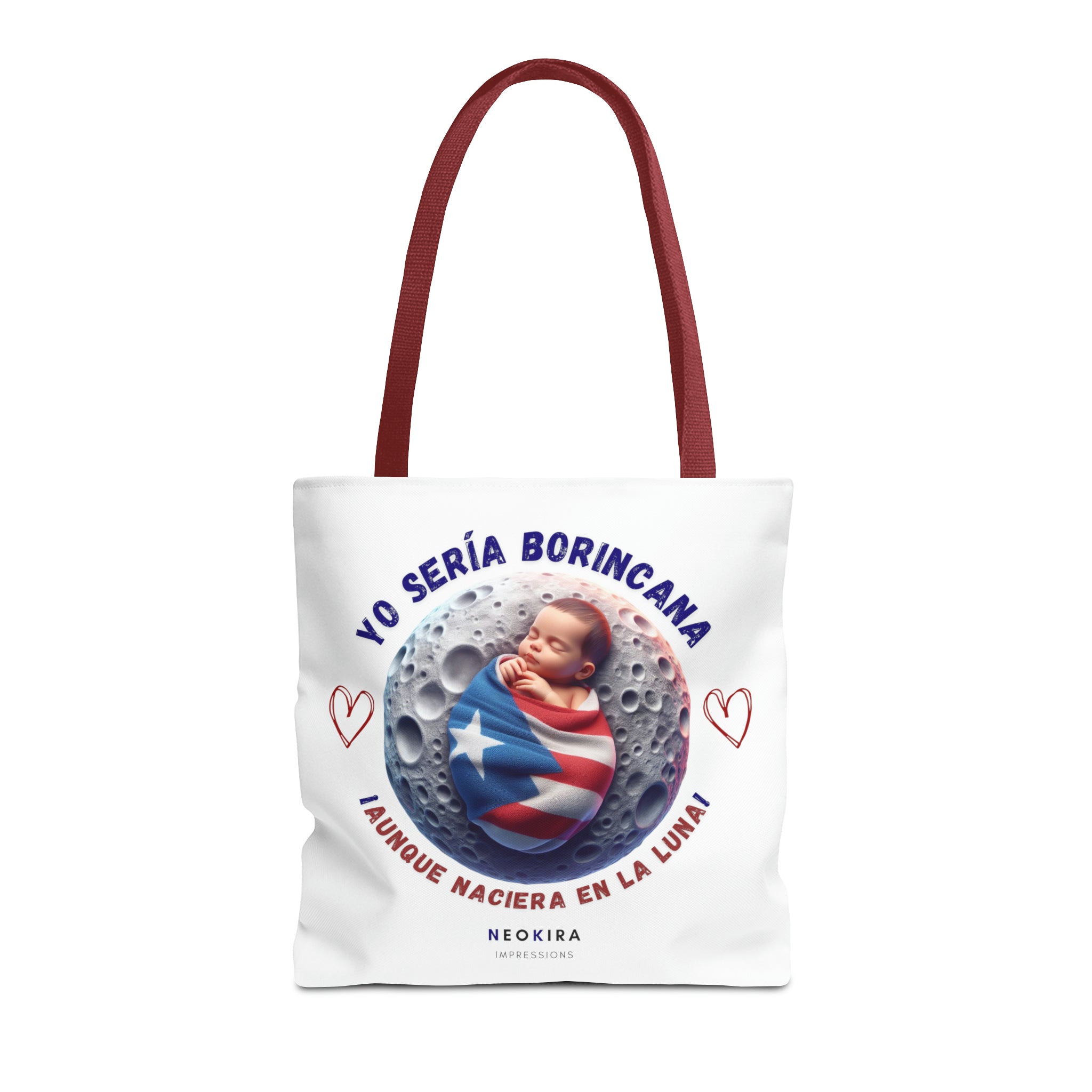 YO SERIA BORINCANA AUNQUE... Tote Bag Tote Bag Printify 16