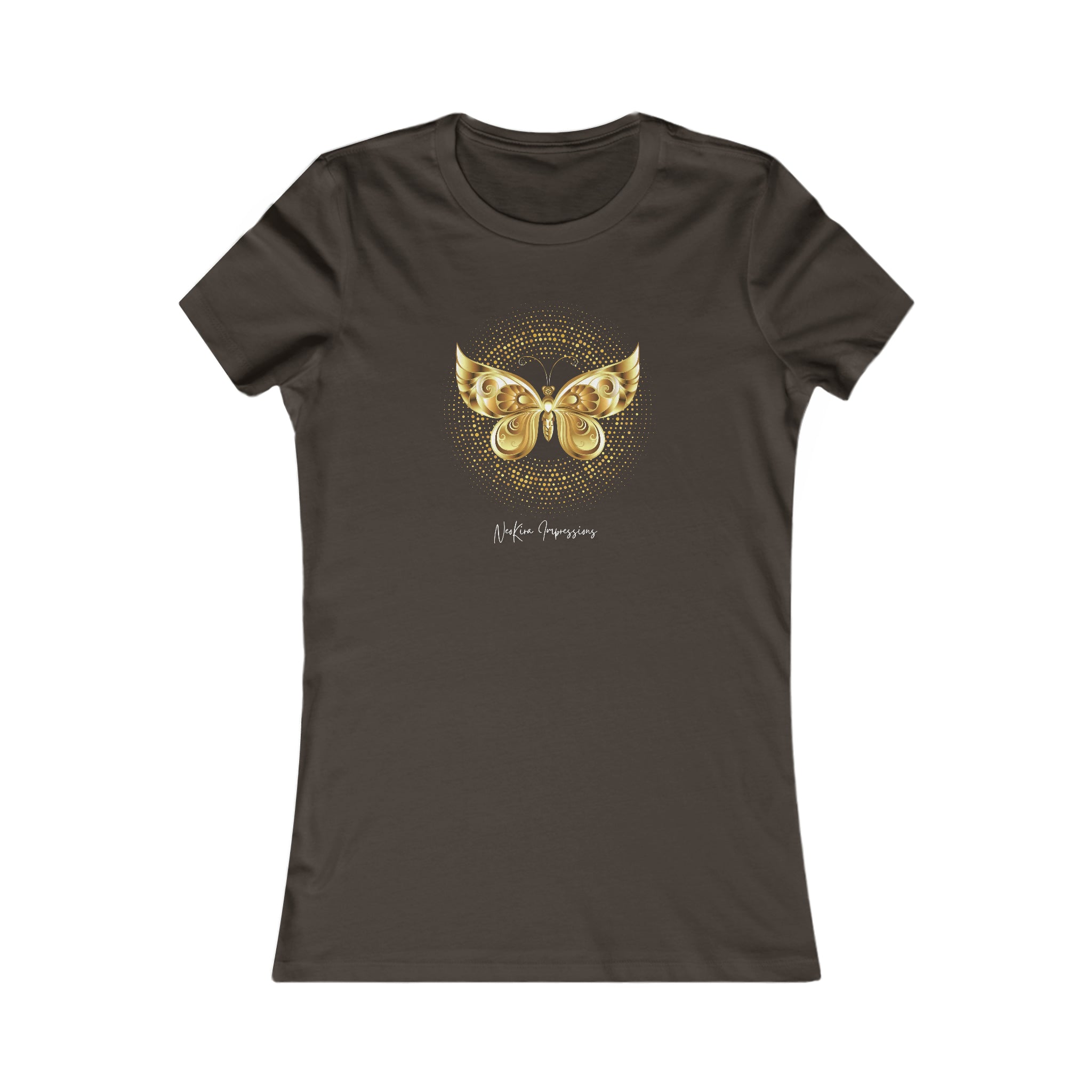 BUTTERFLY AND A CIRCLE  Women's Favorite Tee T-Shirt Printify S Brown 