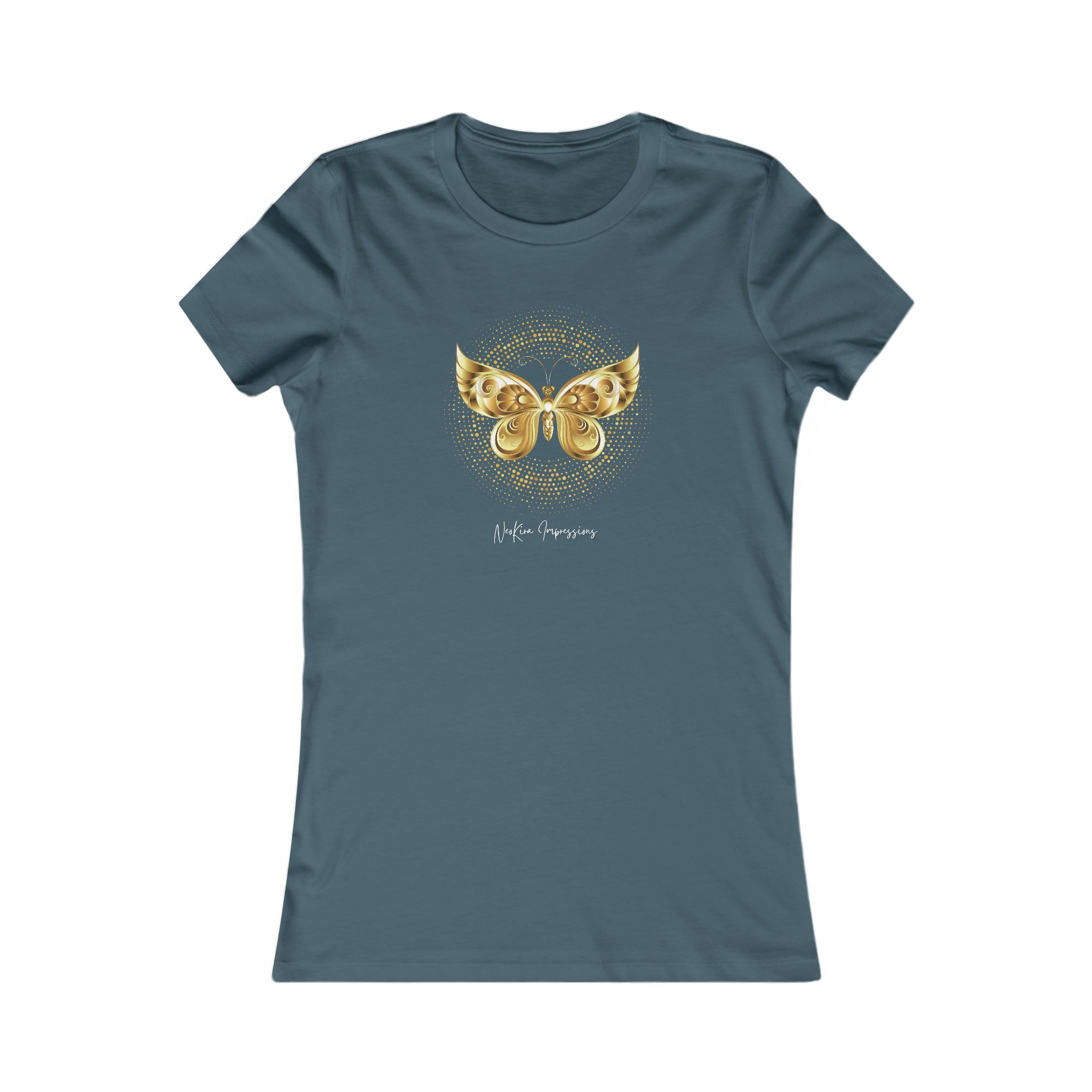 BUTTERFLY AND A CIRCLE  Women's Favorite Tee T-Shirt Printify S Deep Teal 