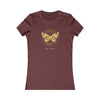 BUTTERFLY AND A CIRCLE  Women's Favorite Tee T-Shirt Printify S Maroon 