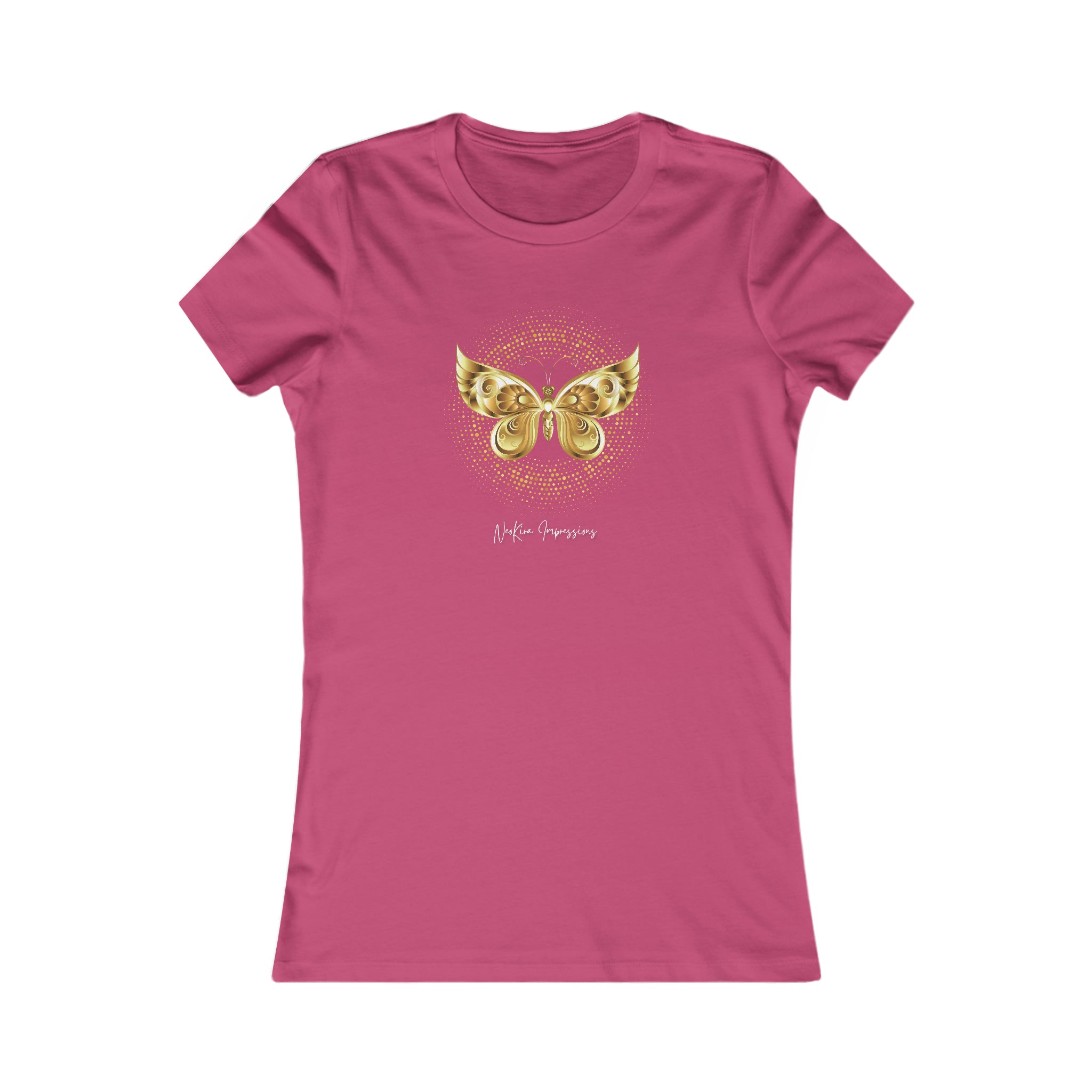 BUTTERFLY AND A CIRCLE  Women's Favorite Tee T-Shirt Printify S Berry 