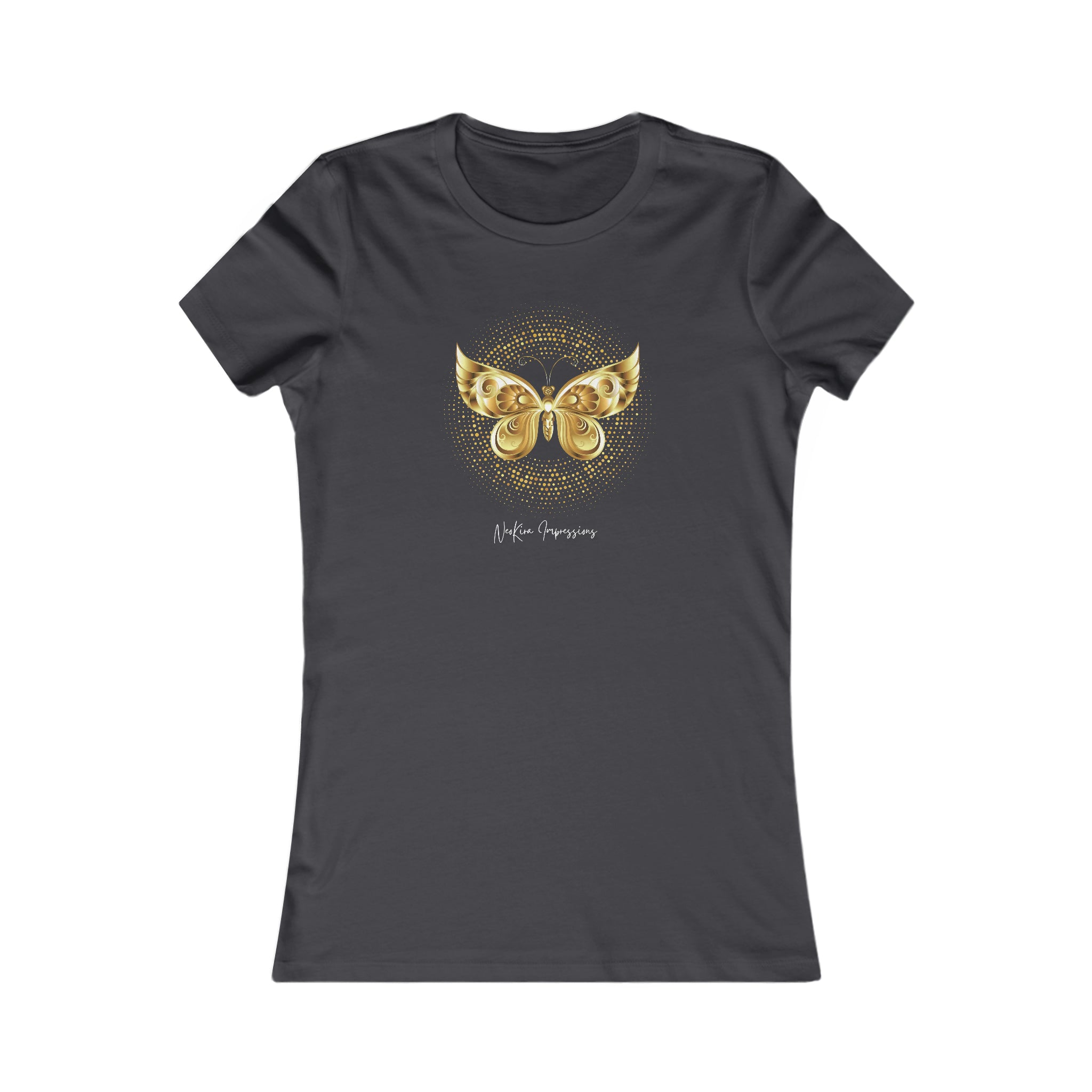 BUTTERFLY AND A CIRCLE  Women's Favorite Tee T-Shirt Printify S Dark Grey 