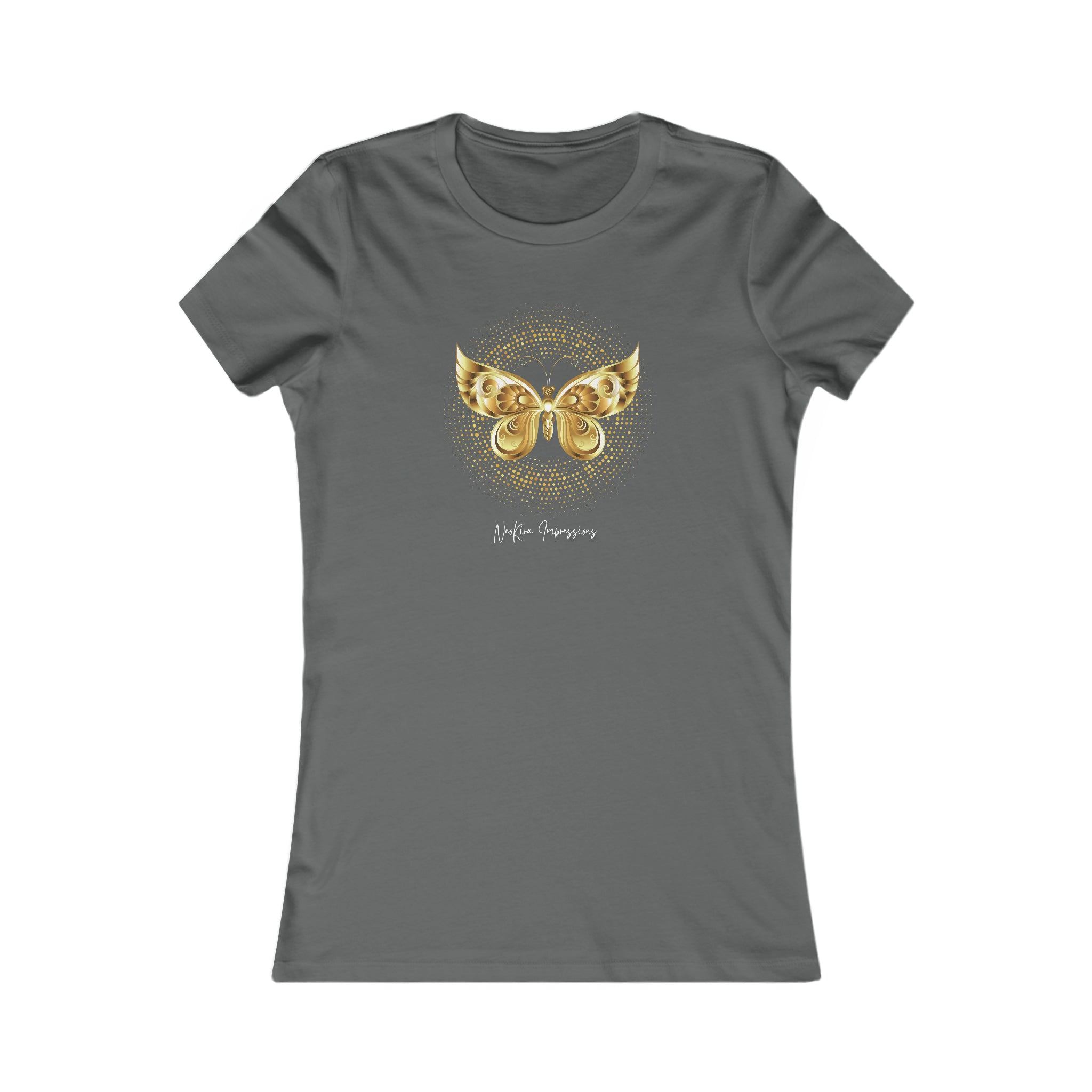 BUTTERFLY AND A CIRCLE  Women's Favorite Tee T-Shirt Printify S Asphalt 