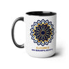 ELEGANCE IN SIMPLICITY MANDALA Two-Tone Coffee Mugs, 15oz 15oz Two-Tone Mug Printify 15oz Black 