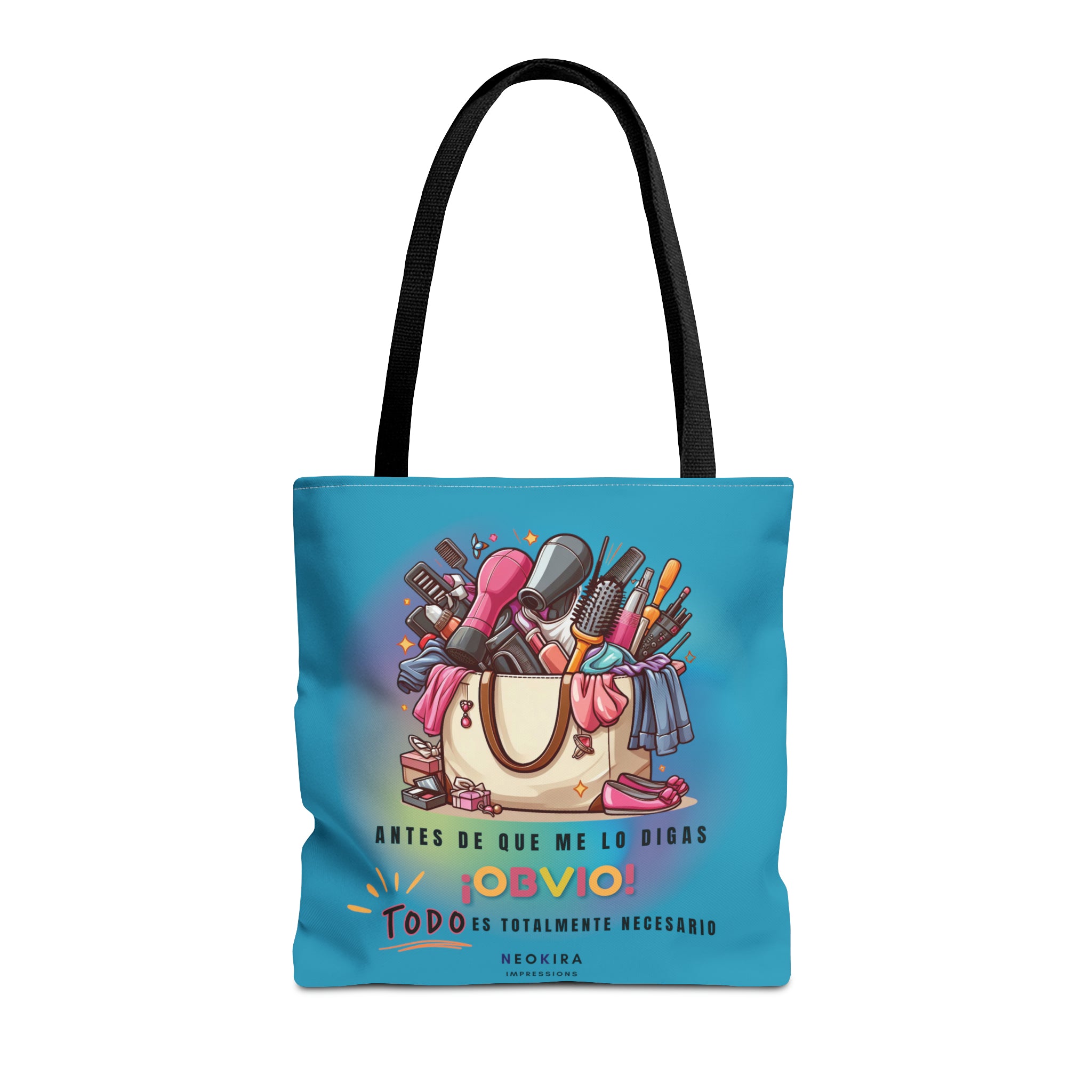 OBVIO QUE TODO ES NECESARIO (TURQUOISE) Tote Bag Tote Bag Printify 16