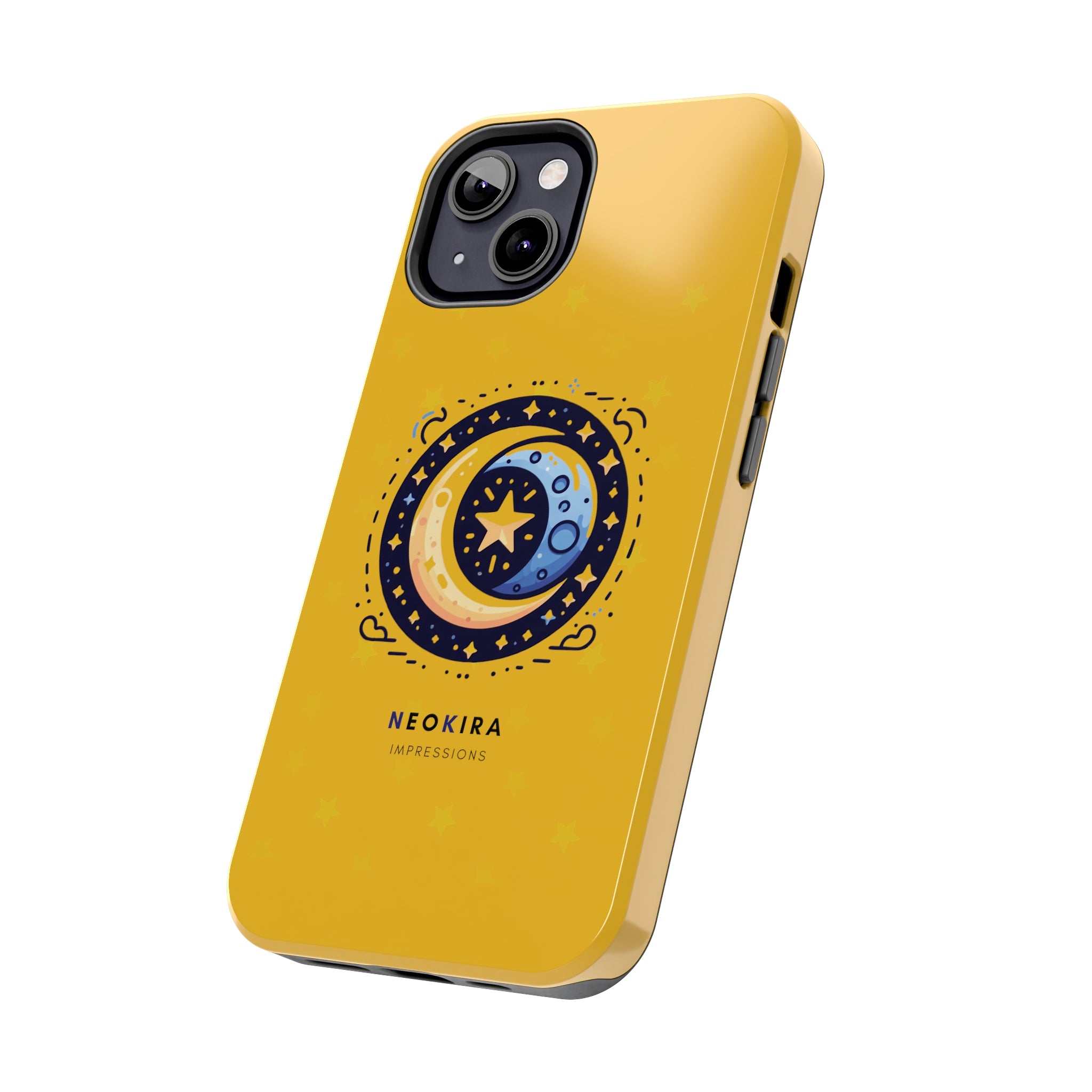 MOON AND STARS (YELLOW) Tough Phone Cases Phone Case Printify   