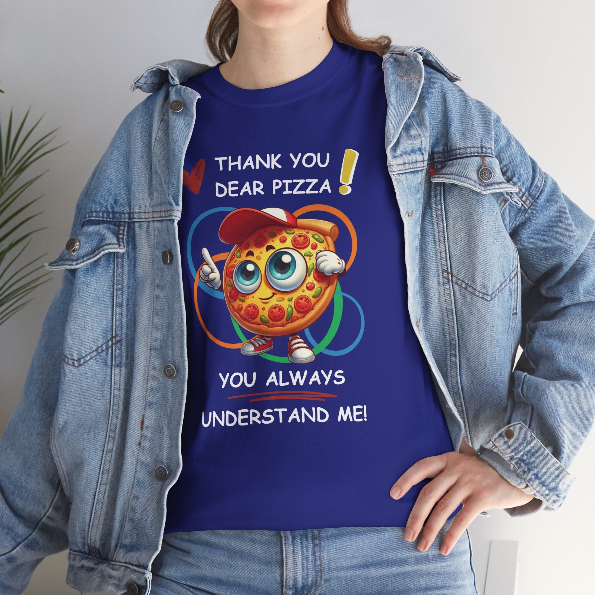 THANK YOU PIZZA Unisex Heavy Cotton Tee T-Shirt Printify   