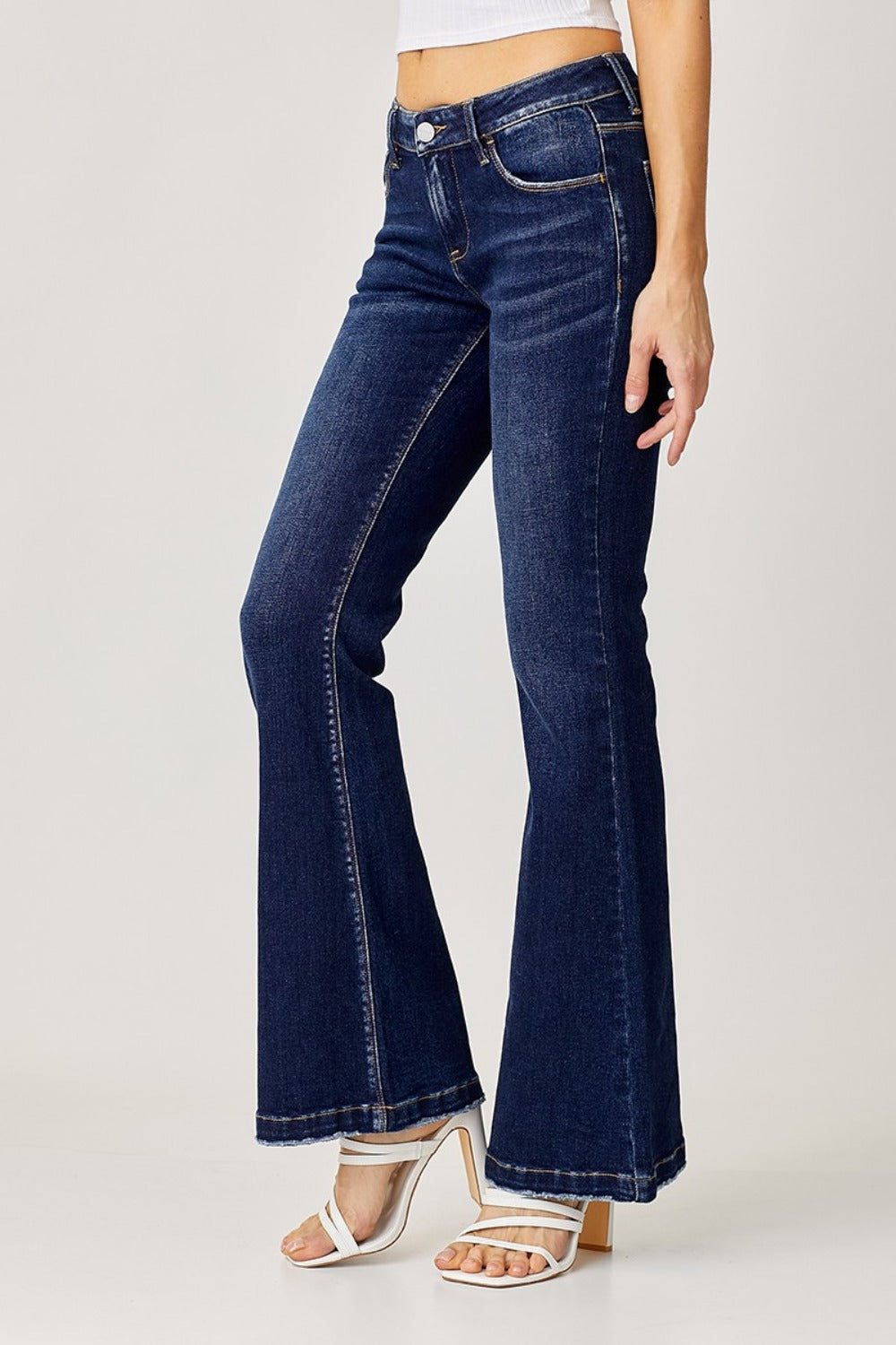 RISEN Full Size Low Rise Flare Jeans - NeoKira Unlimited