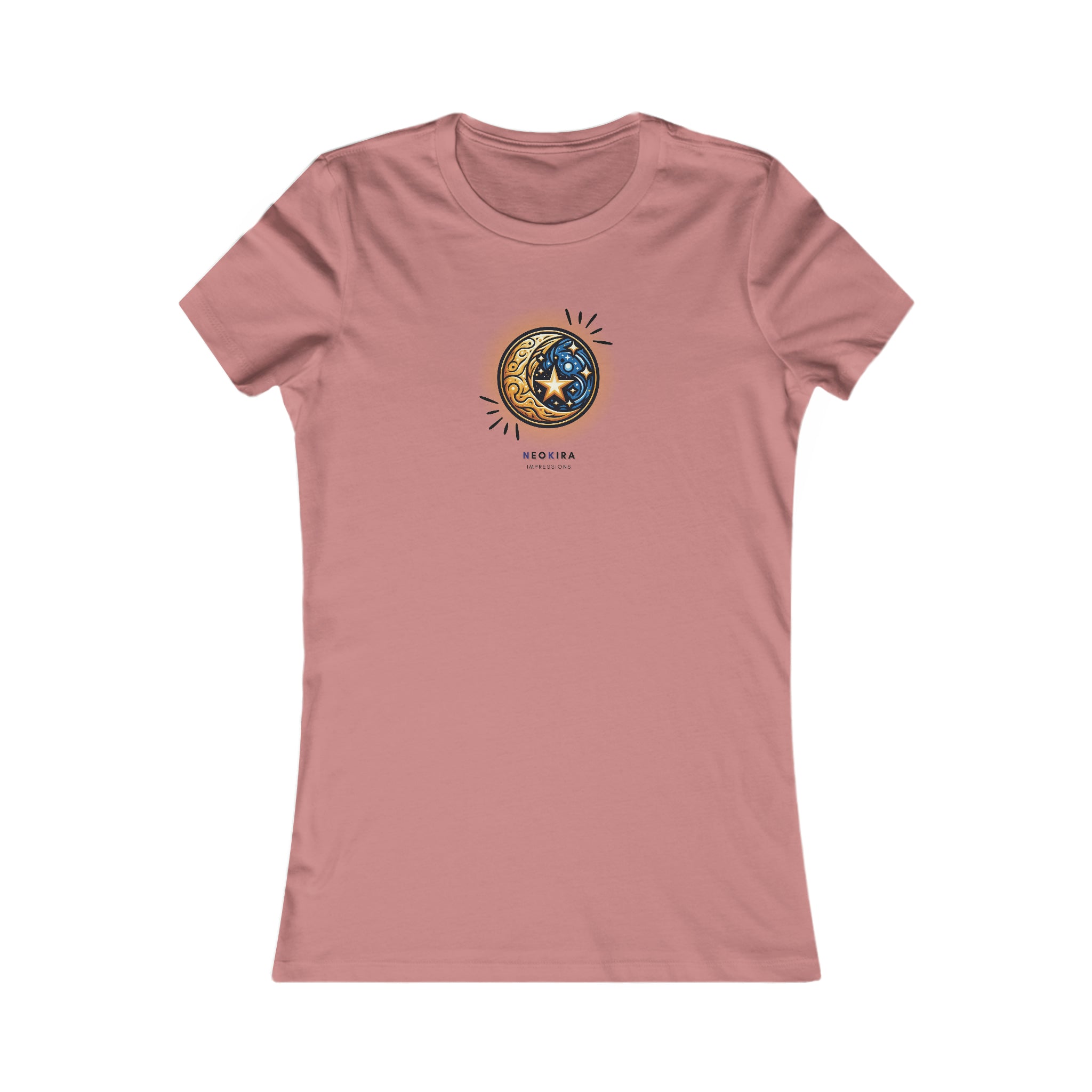 MOON AND STAR (FRONT AND BACK PRINT) Women's Favorite Tee T-Shirt Printify S Mauve 