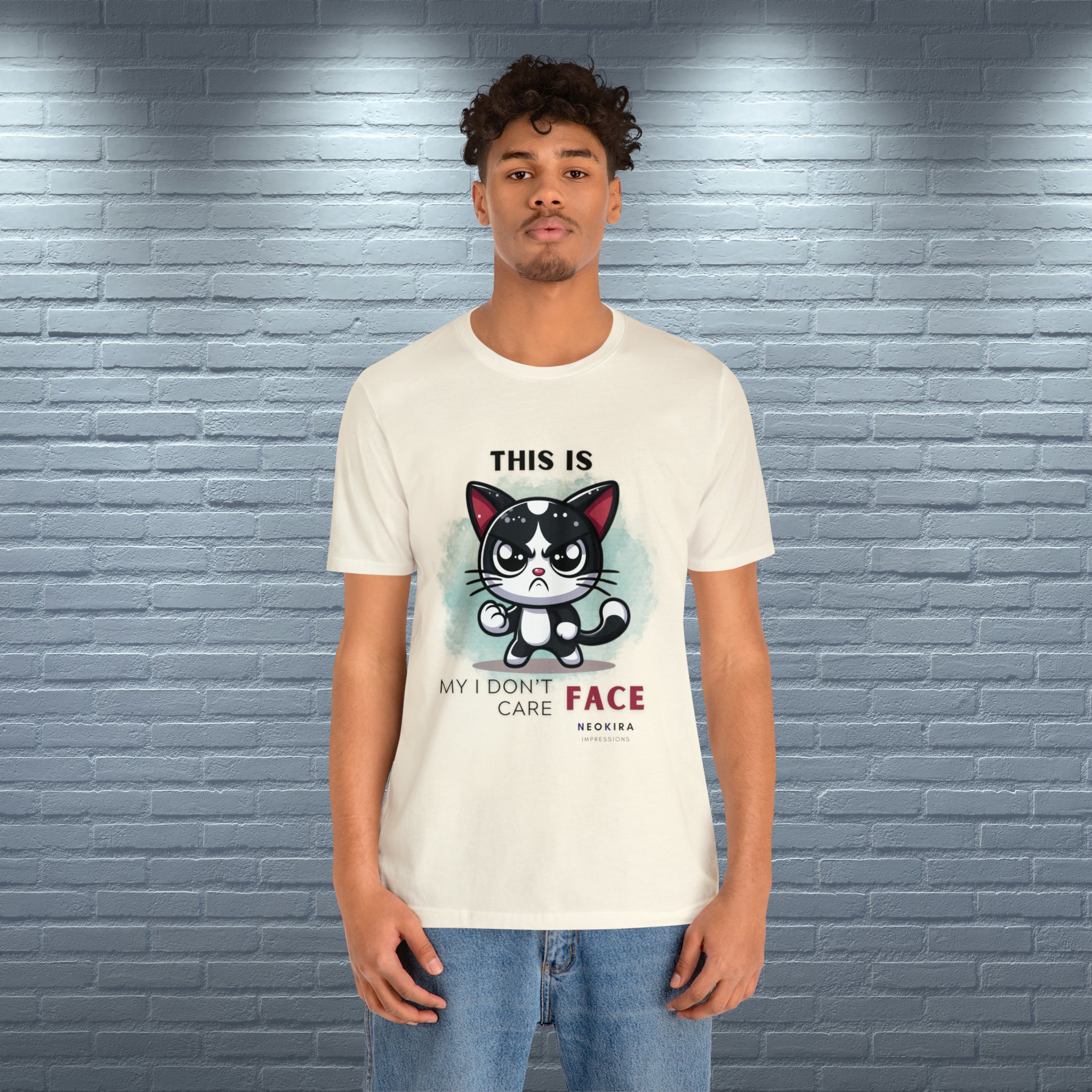 THIS IS MY I DON'T CARE FACE Unisex Jersey Short Sleeve Tee - NeoKira Unlimited