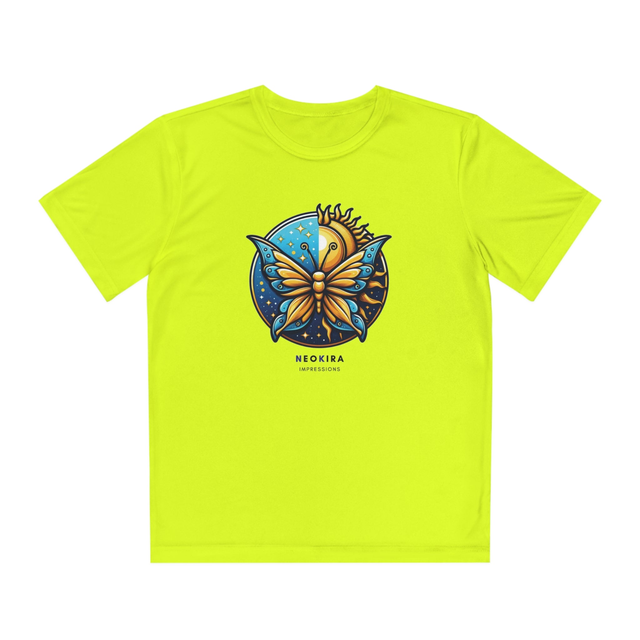 BUTTERFLY Youth Competitor Tee Kids clothes Printify Neon Yellow XS 