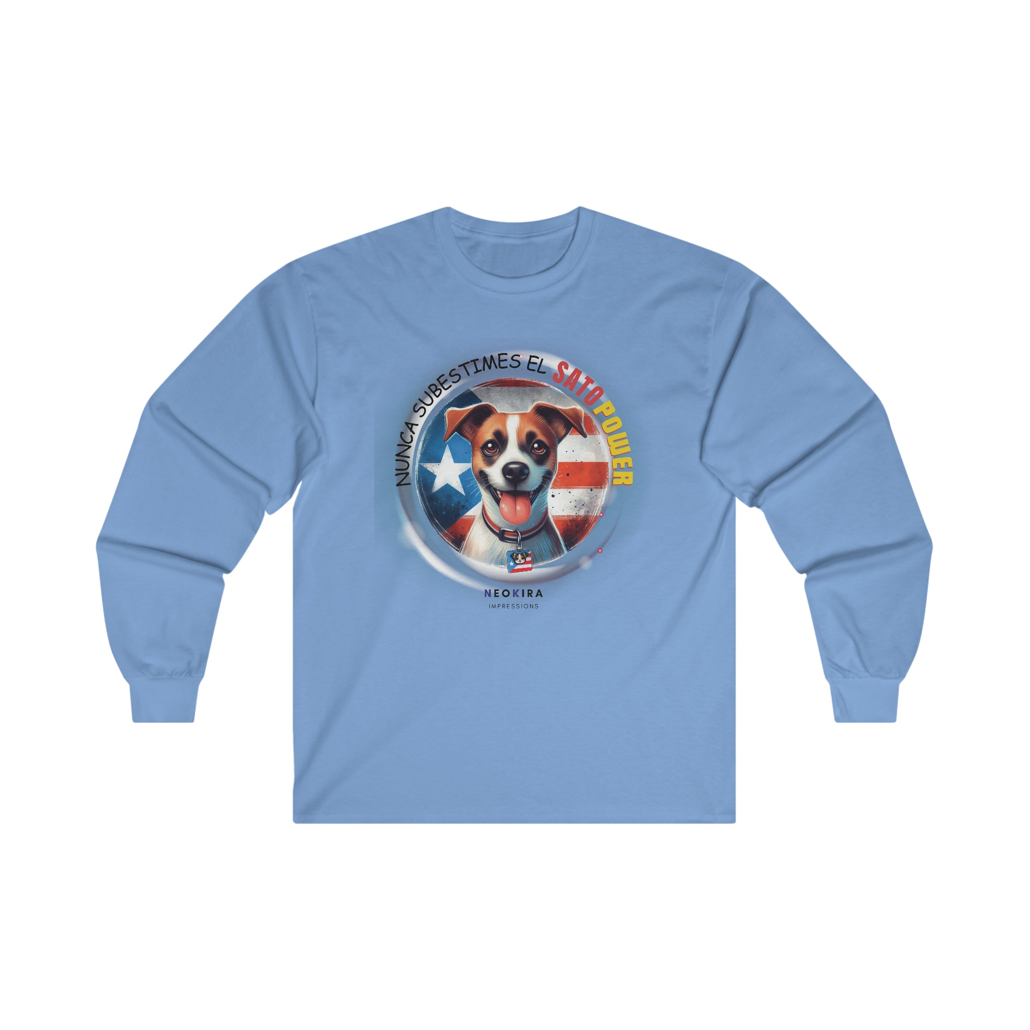 SATO POWER Men Ultra Cotton Long Sleeve Tee Long-sleeve Tee Printify S Carolina Blue 