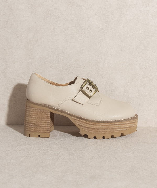 Oasis Society Sarah - Buckled Platform Loafers Platform Loafers Oasis Society   