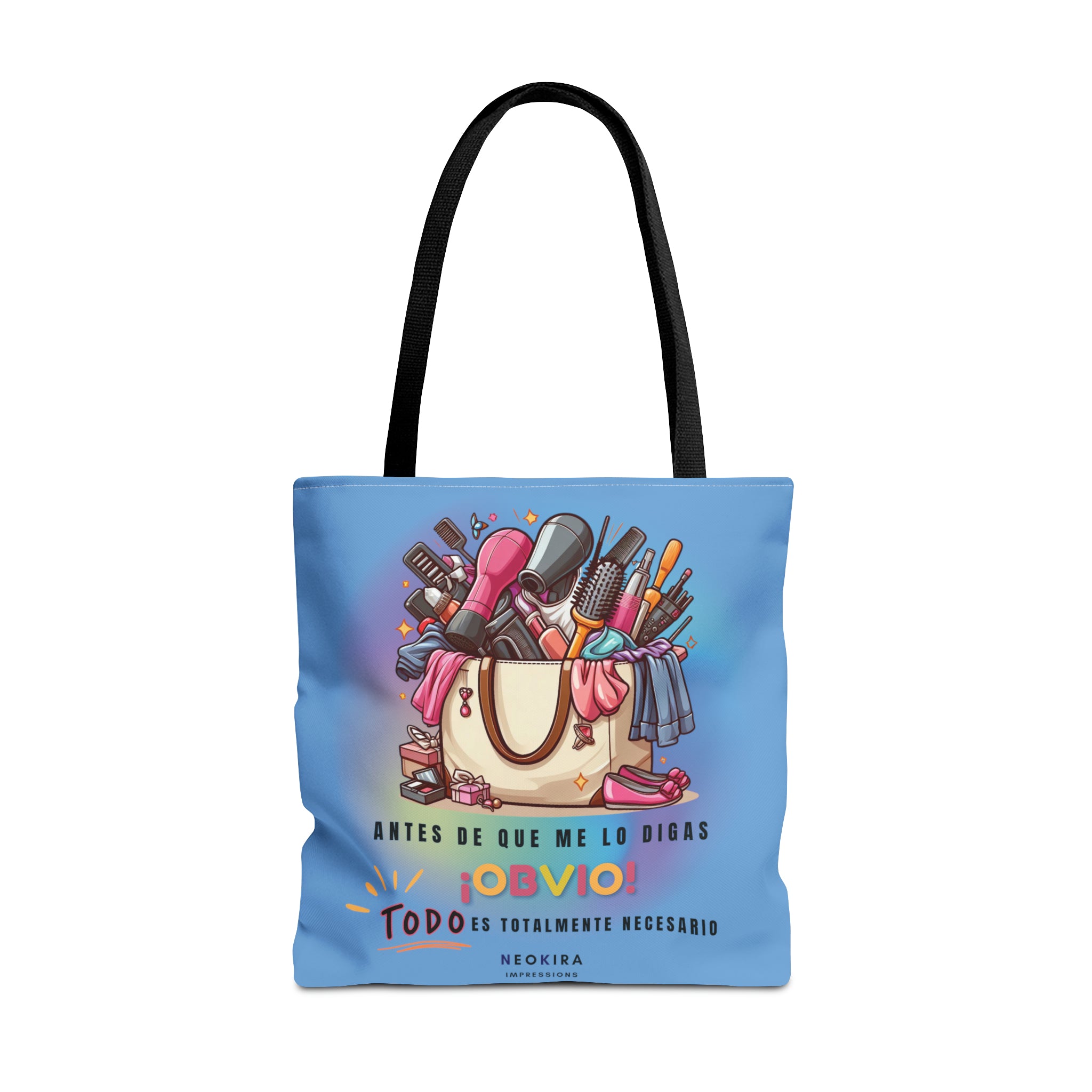 OBVIO QUE TODO ES NECESARIO (LIGHT BLUE) Tote Bag Tote Bag Printify 18