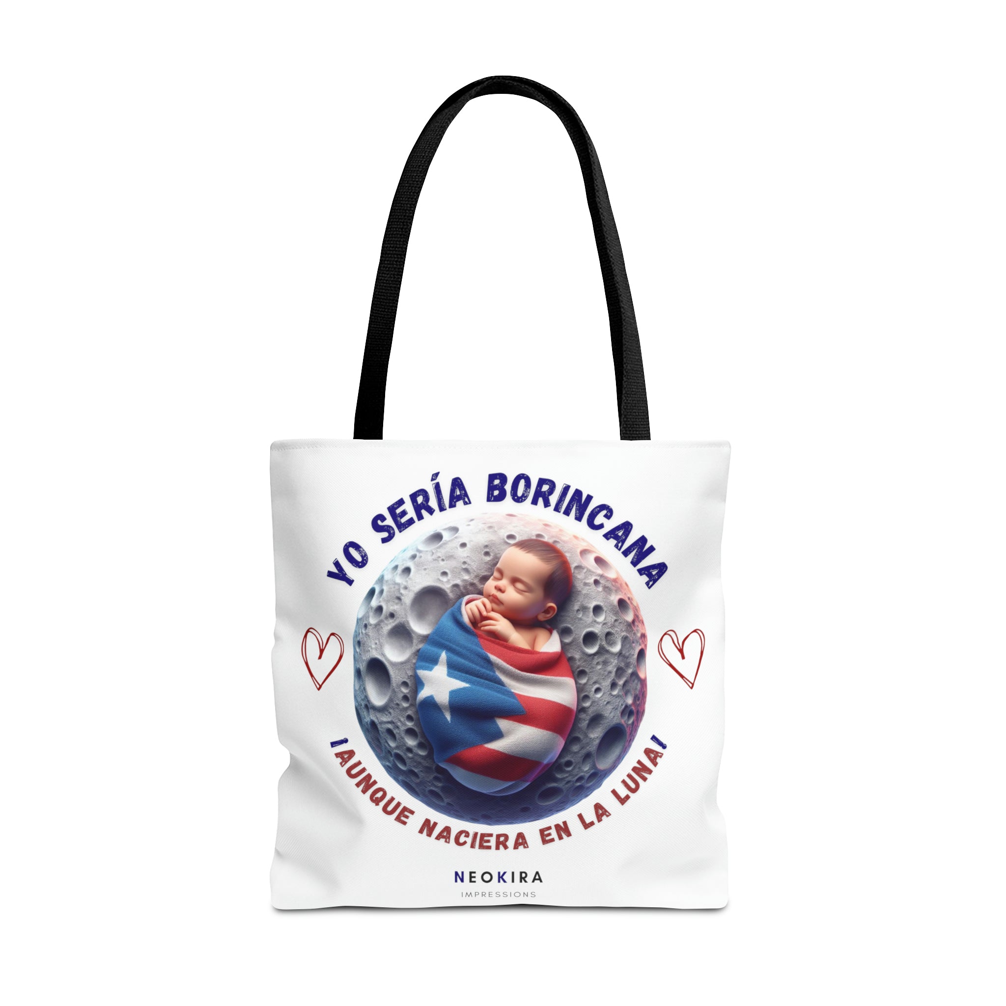 YO SERIA BORINCANA AUNQUE... Tote Bag Tote Bag Printify 18