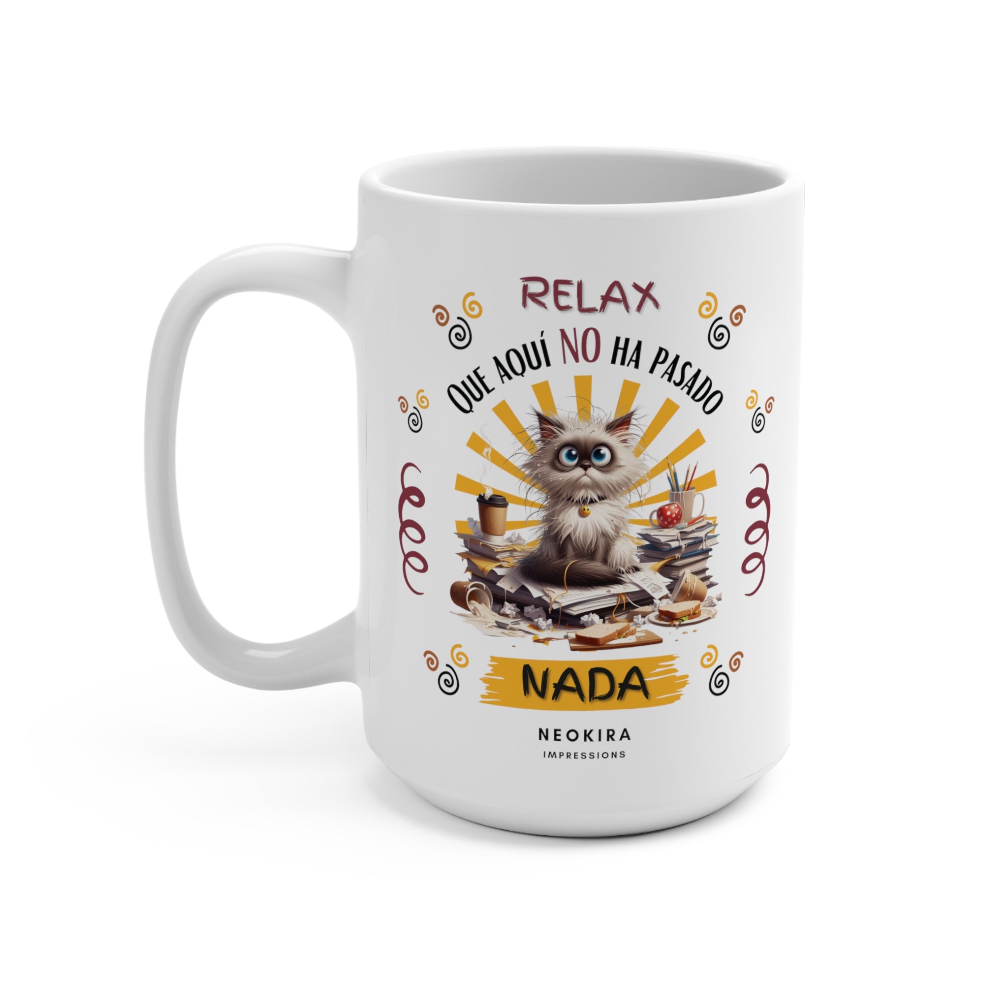 AQUI NO HA PASADO NADA Mug 15oz 15oz Mug Printify   