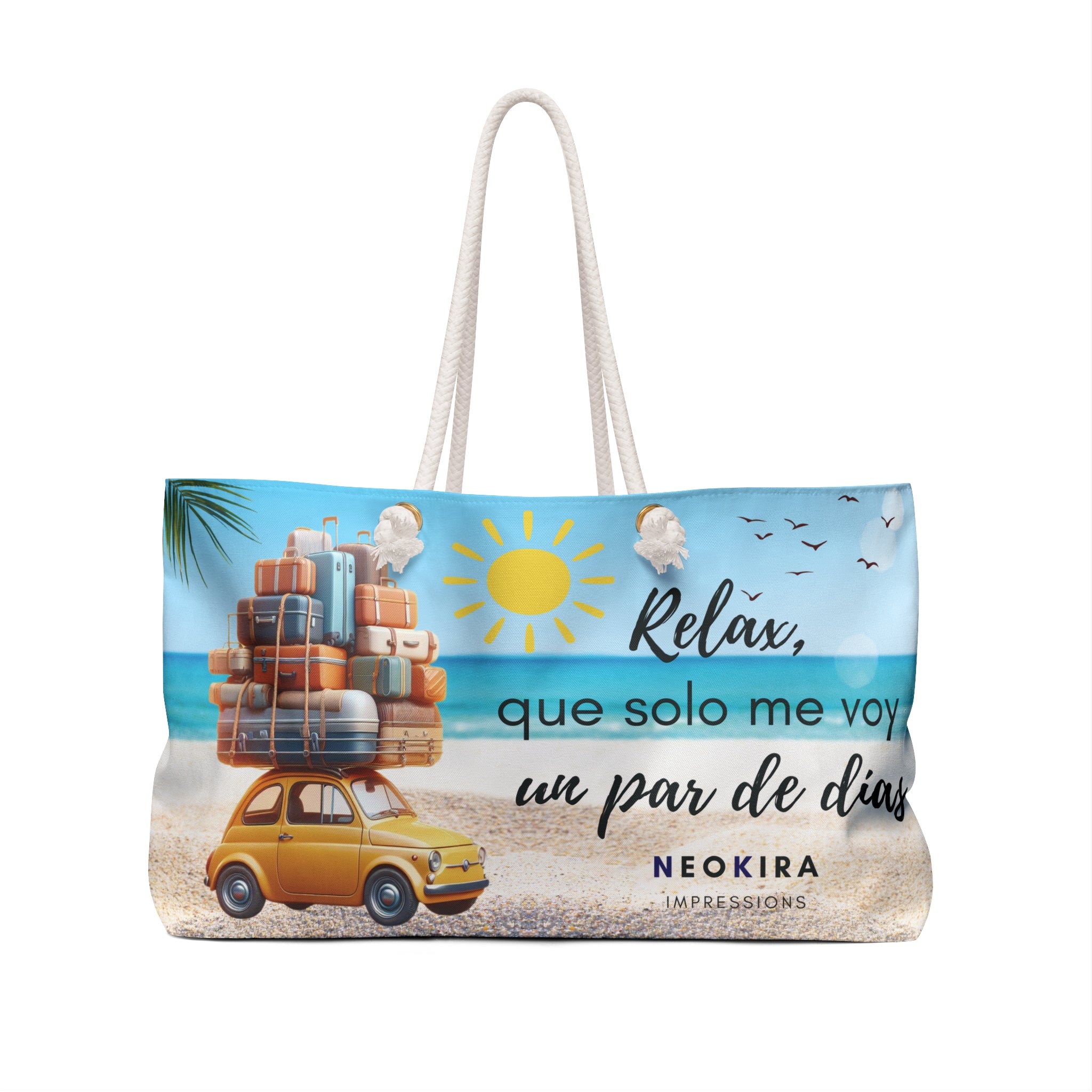 RELAX QUE SOLO ME VOY UN PAR DE DIAS Weekender Bag Tote Bag Printify   