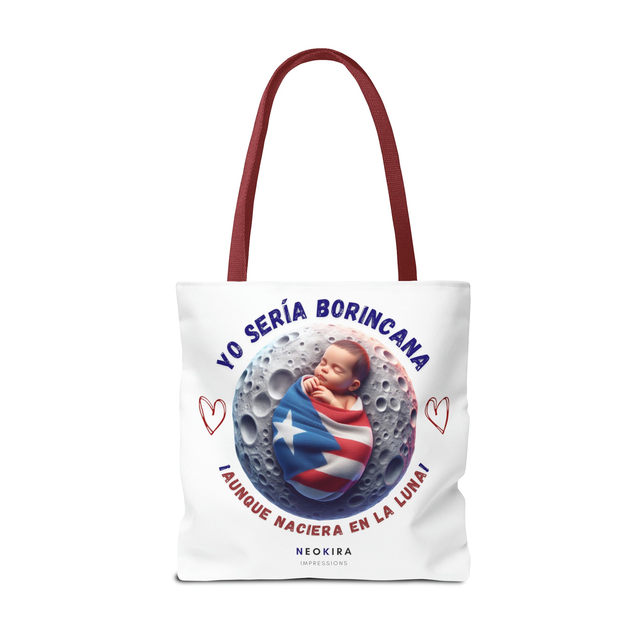 YO SERIA BORINCANA AUNQUE... Tote Bag Tote Bag Printify   