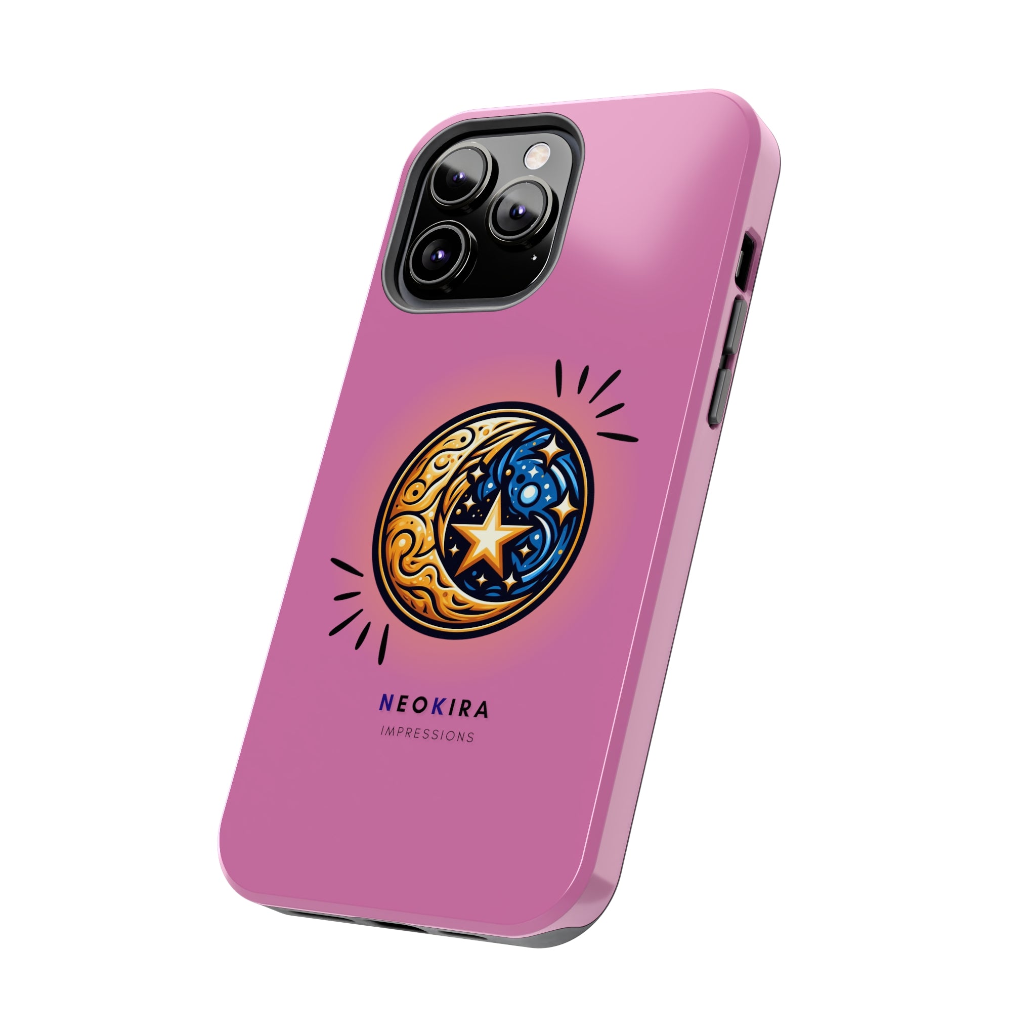 MOON AND STARS (PINK) Tough Phone Cases Phone Case Printify   