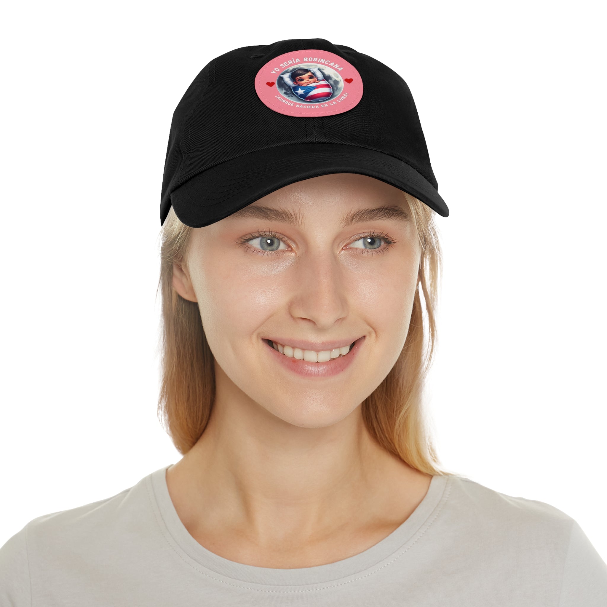 YO SERIA BORINCANA Dad Hat with Leather Patch (Round) Caps Printify   