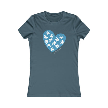 PAW HEART (BLUE) Women's Favorite Tee - NeoKira Unlimited