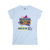 BACK TO THE 80'S Women's Softstyle Tee T-Shirt Printify Light Blue S 