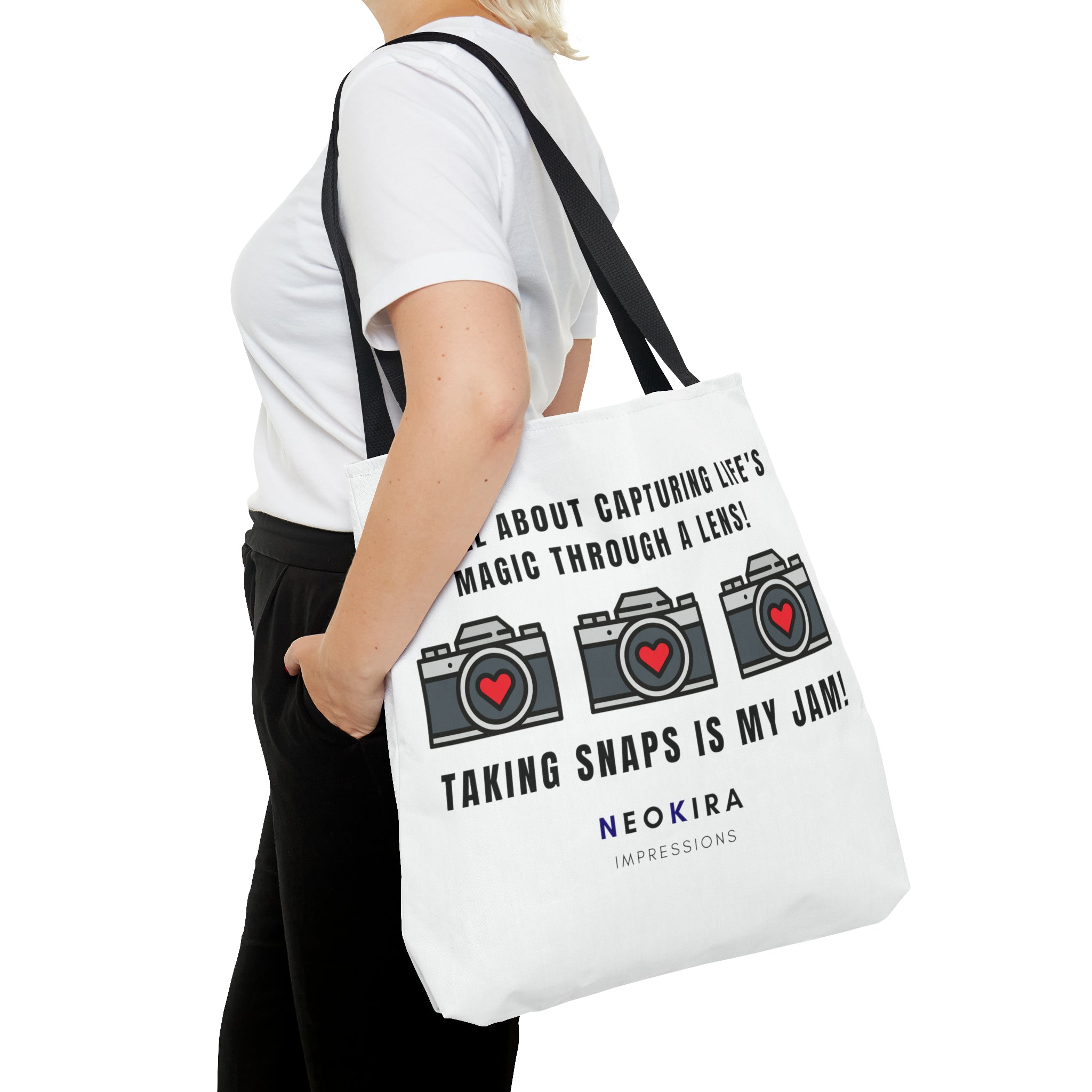 TAKING SNAPS IS MY JAM Tote Bag Tote Bag Printify   