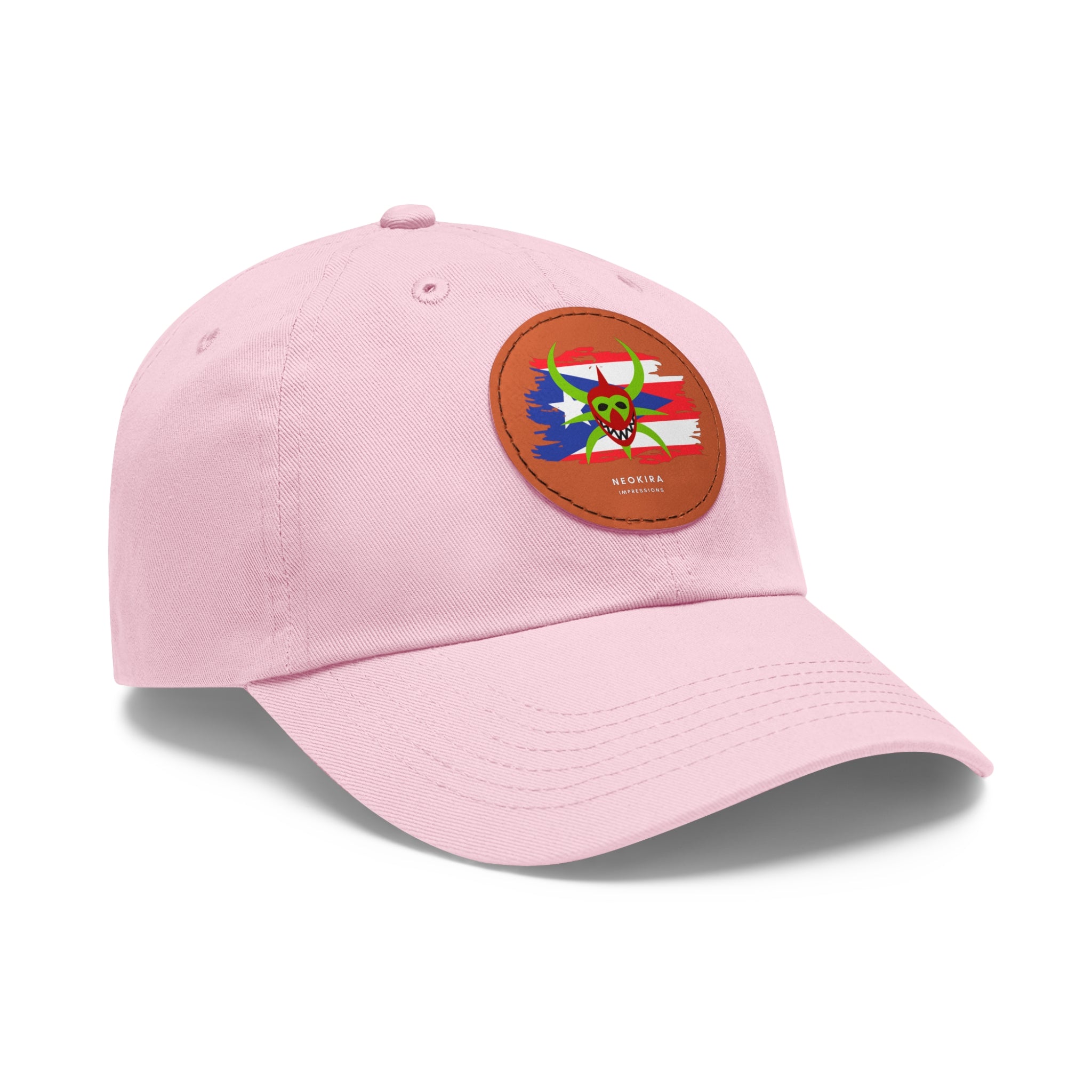 VEJIGANTE Dad Hat with Leather Patch (Round) Caps Printify   