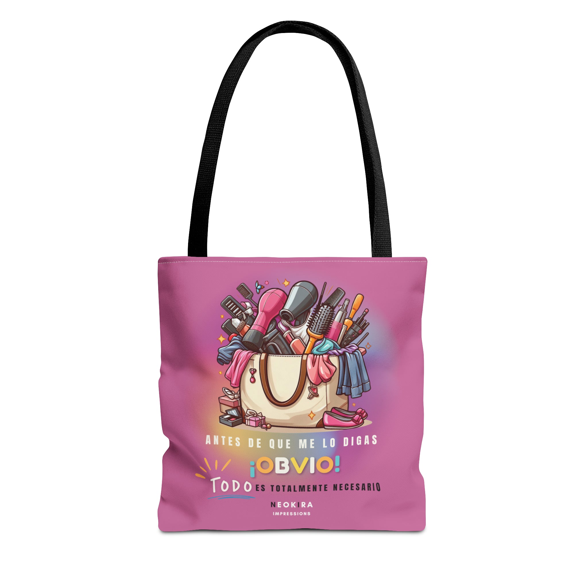 OBVIO QUE TODO ES NECESARIO (PINK) Tote Bag Tote Bag Printify 13