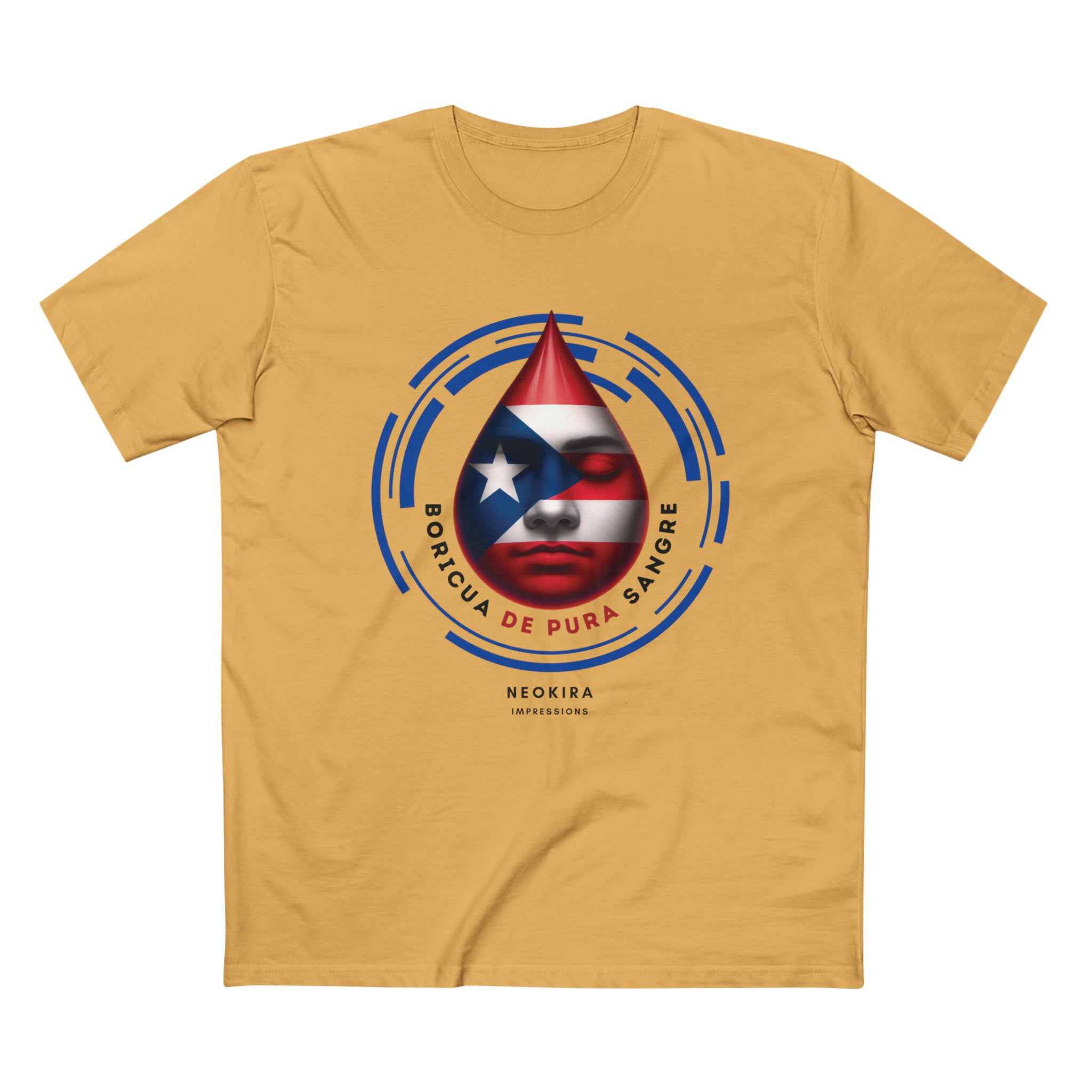 BORICUA DE PURA SANGRE Men's Staple Tee T-Shirt Printify Mustard S 