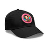 ICE CREAM Dad Hat with Leather Patch (Round) Caps Printify   