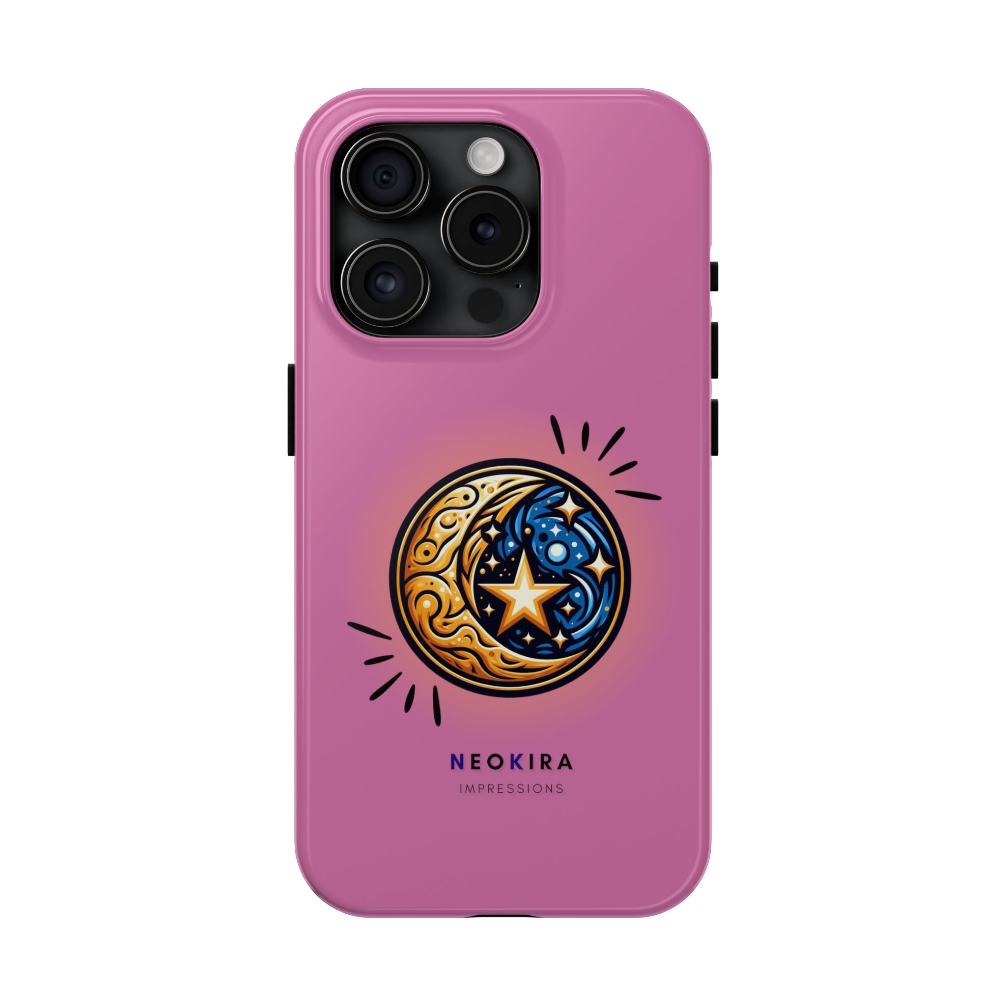 MOON AND STARS (PINK) Tough Phone Cases Phone Case Printify   