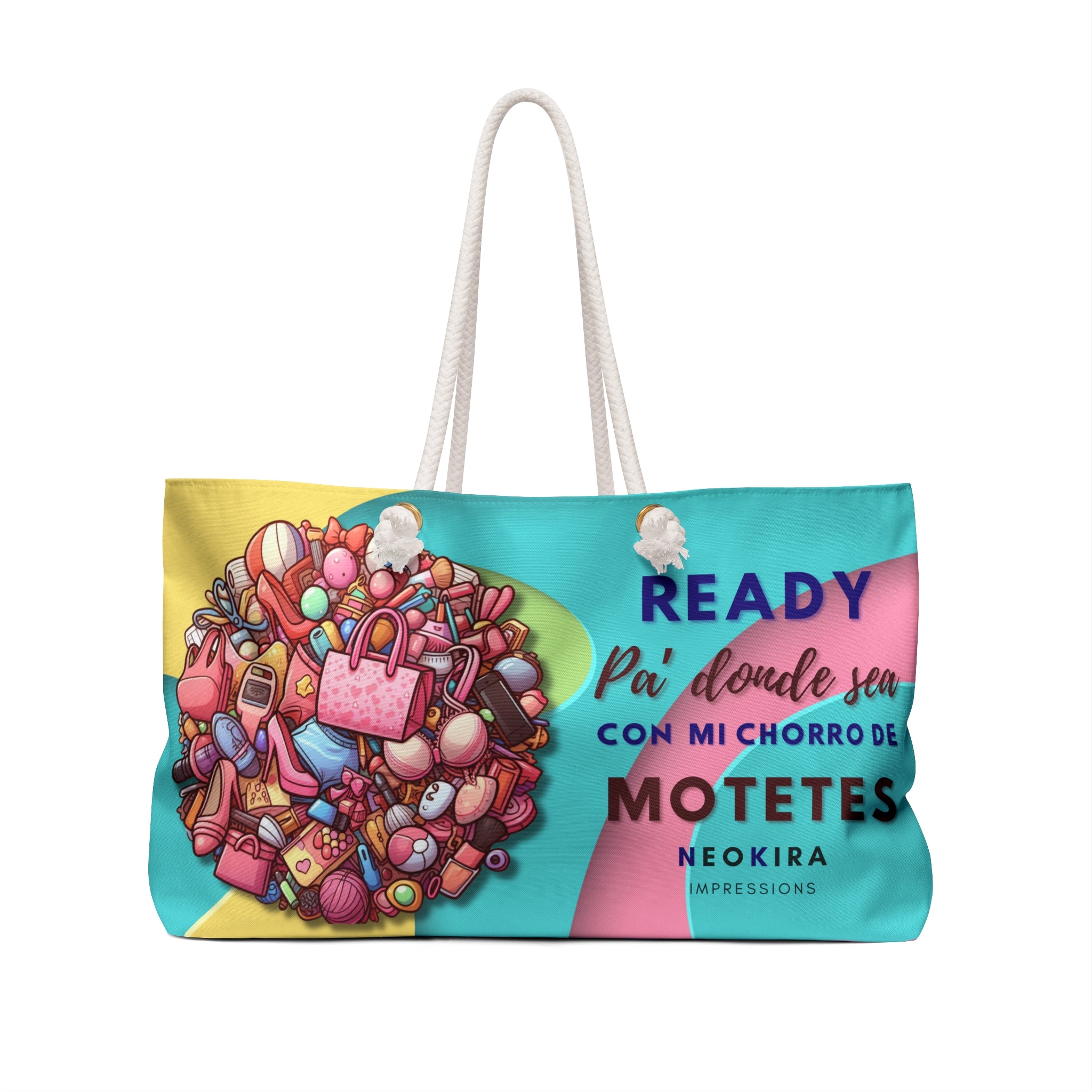 READY PA' DONDE SEA Weekender Bag Tote Bag Printify   