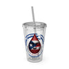 BORICUA DE PURA SANGRE Sunsplash Tumbler with Straw, 16oz Acrylic Tumbler 16oz Printify Clear 16oz 