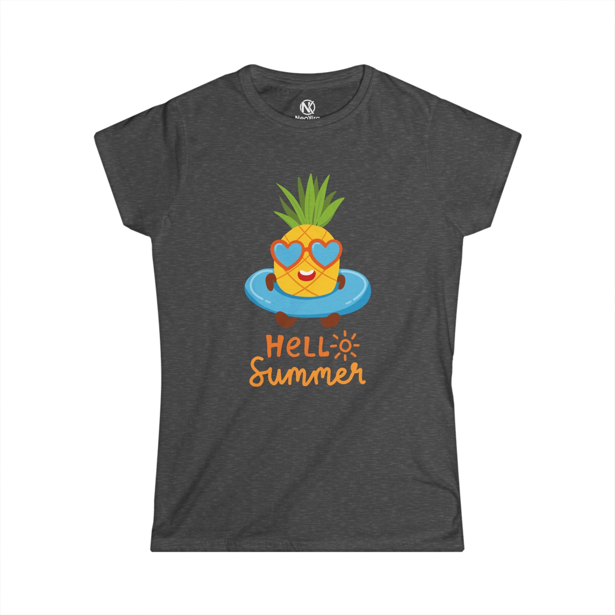 HELLO SUMMER Women's Softstyle Tee T-Shirt Printify Dark Heather S 