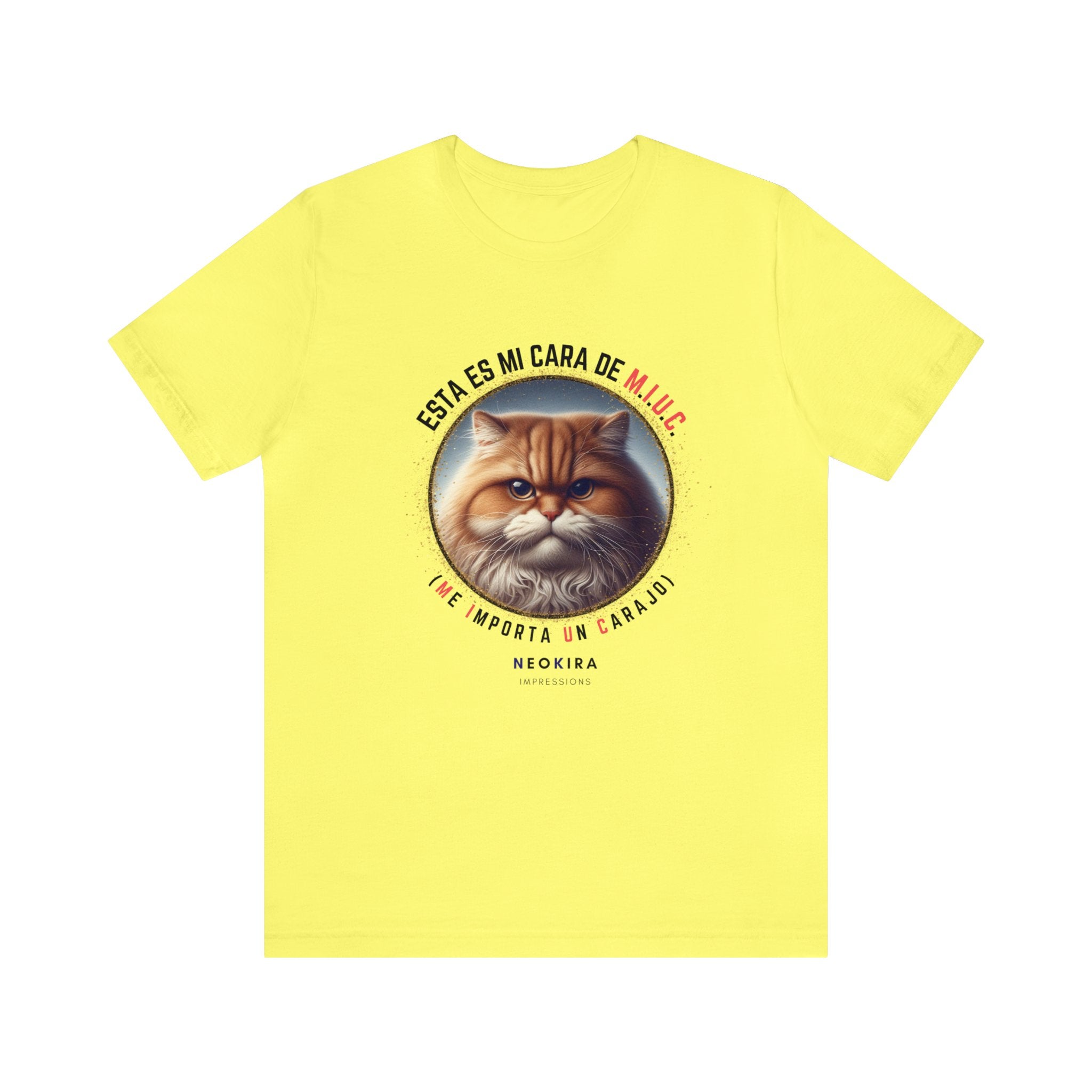 MIUC CAT Unisex Jersey Short Sleeve Tee T-Shirt Printify Yellow XS 