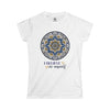 I BELIEVE IN MYSELF MANDALA Women's Softstyle Tee T-Shirt Printify White S 