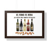 EL VINO ES VIDA Framed Horizontal Poster Poster Printify   