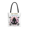 JUST TAKING A WELL DESERVED BREAK Tote Bag Tote Bag Printify 18" × 18'' Black 