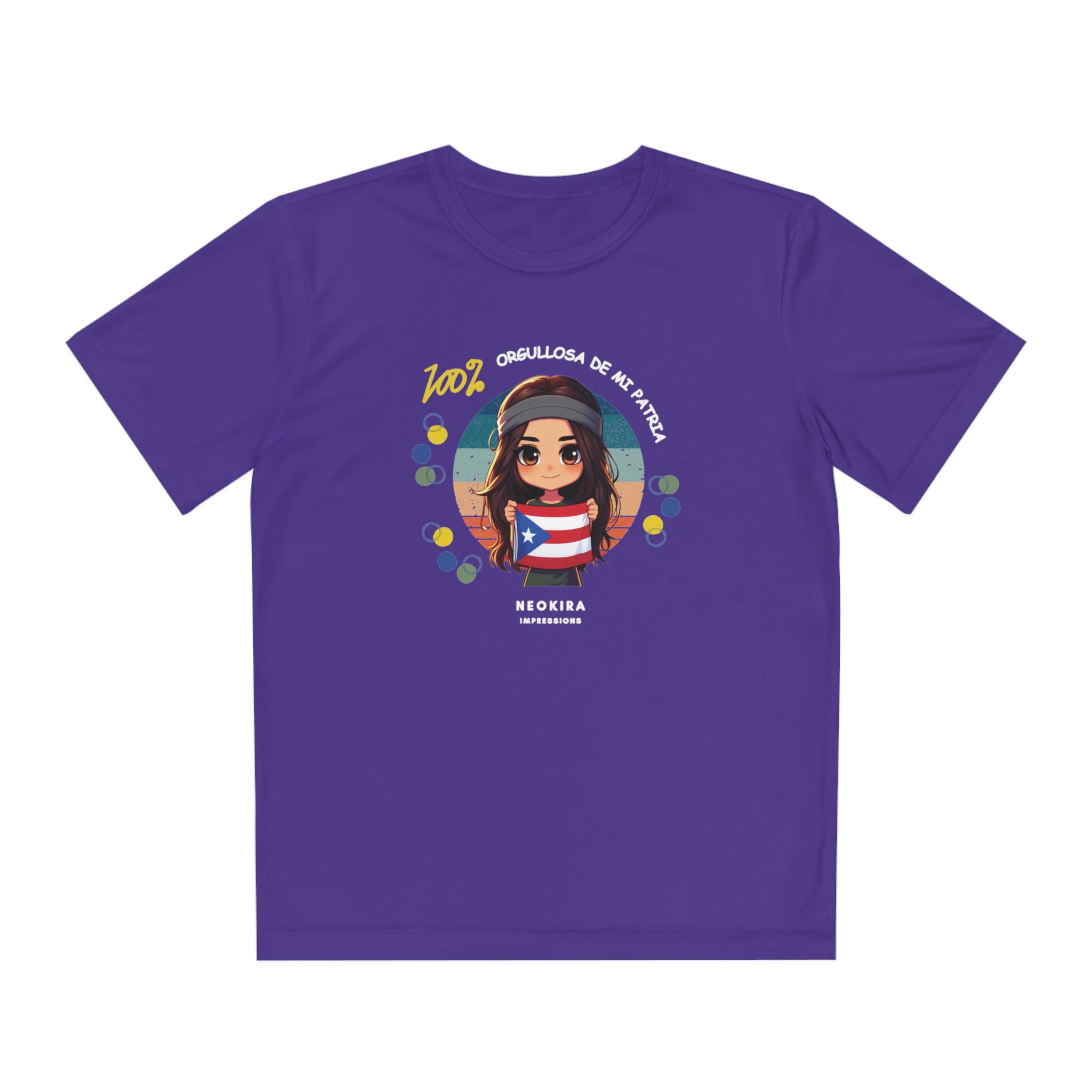 ORGULLOSA DE MI PATRIA Youth Competitor Tee Kids clothes Printify Purple XS 